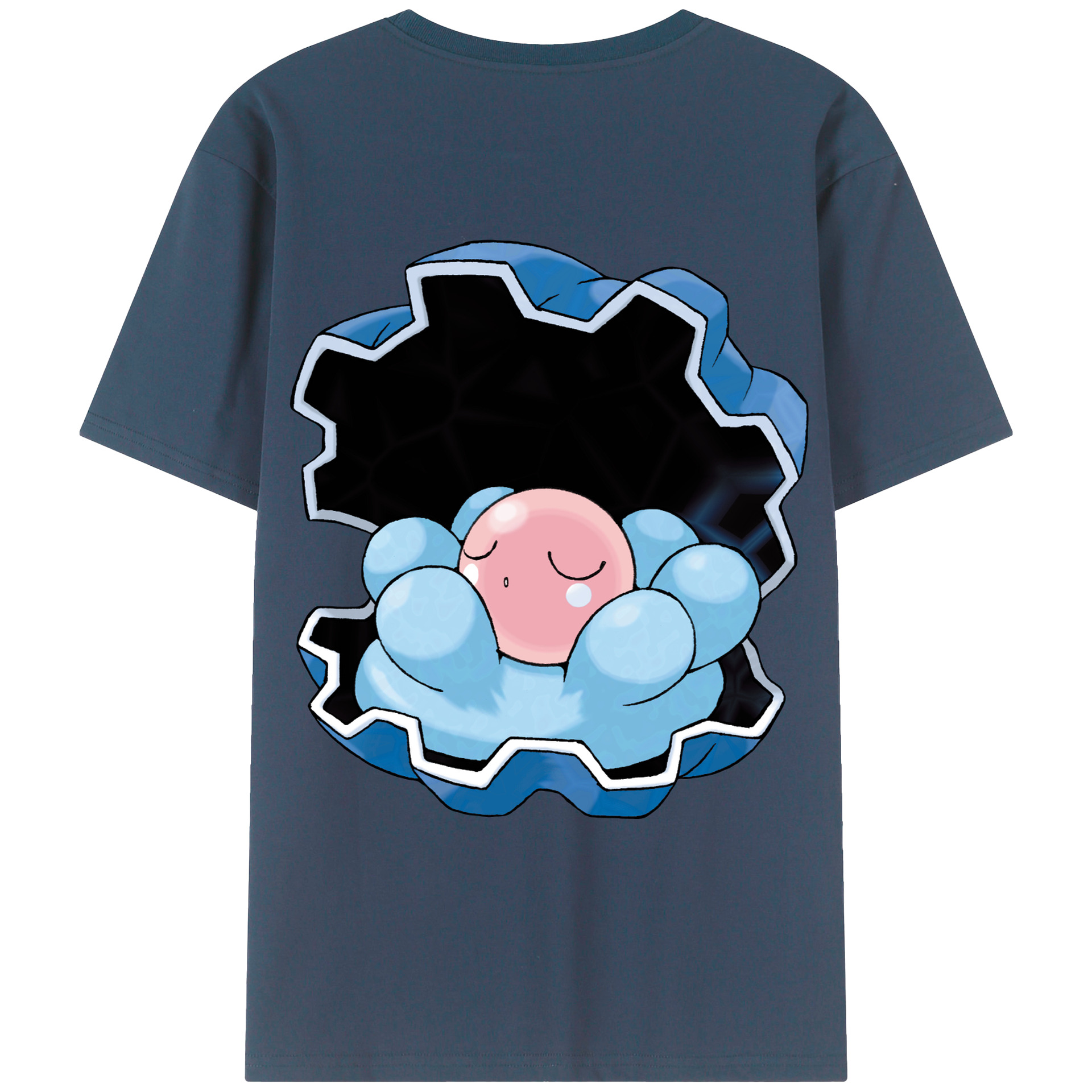（画像用） ポケットモンスター Pokémon 綿100％ メンズ半袖Tシャツ（バックプリント） 通気性