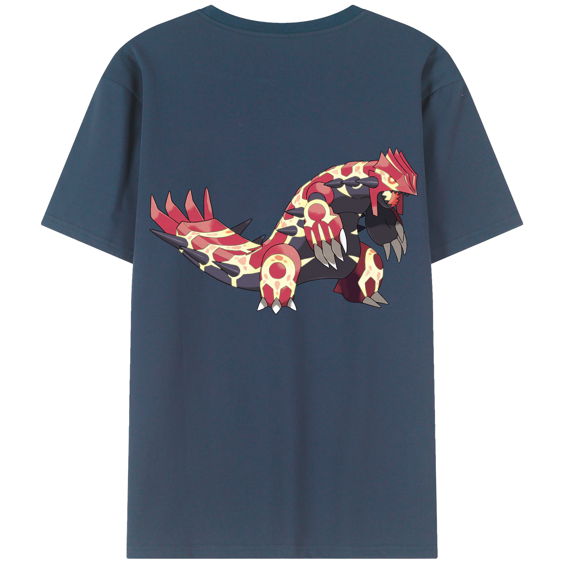 （画像用） ポケットモンスター Pokémon 綿100％ メンズ半袖Tシャツ（バックプリント） 通気性