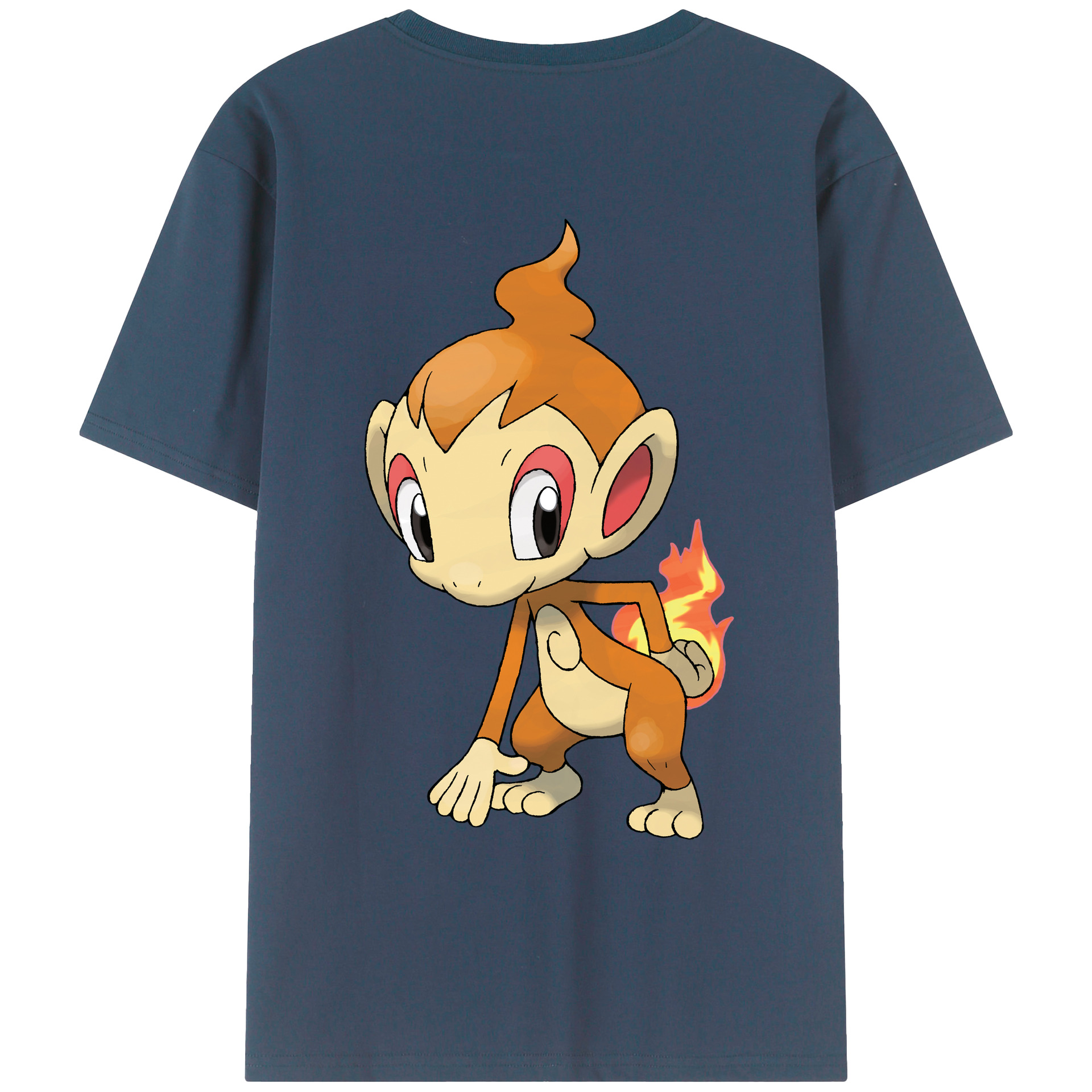 （画像用） ポケットモンスター Pokémon 綿100％ メンズ半袖Tシャツ（バックプリント） 通気性