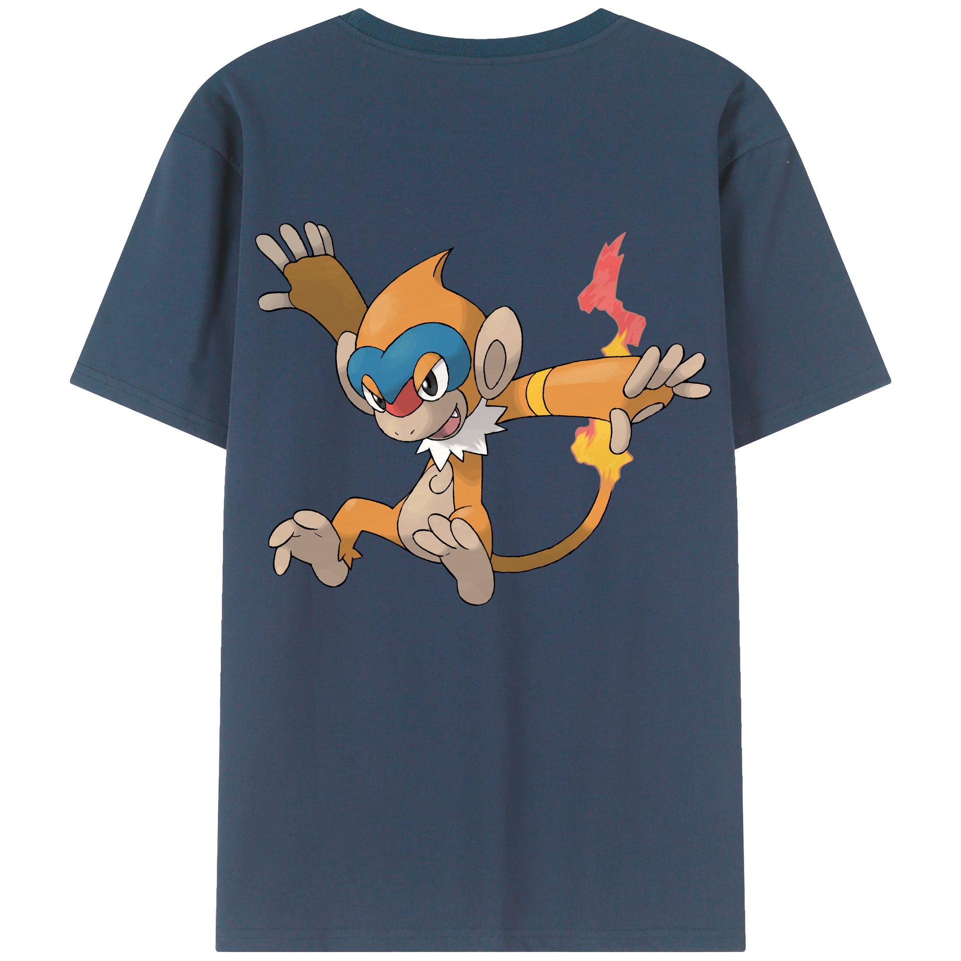 （画像用） ポケットモンスター Pokémon 綿100％ メンズ半袖Tシャツ（バックプリント） 通気性