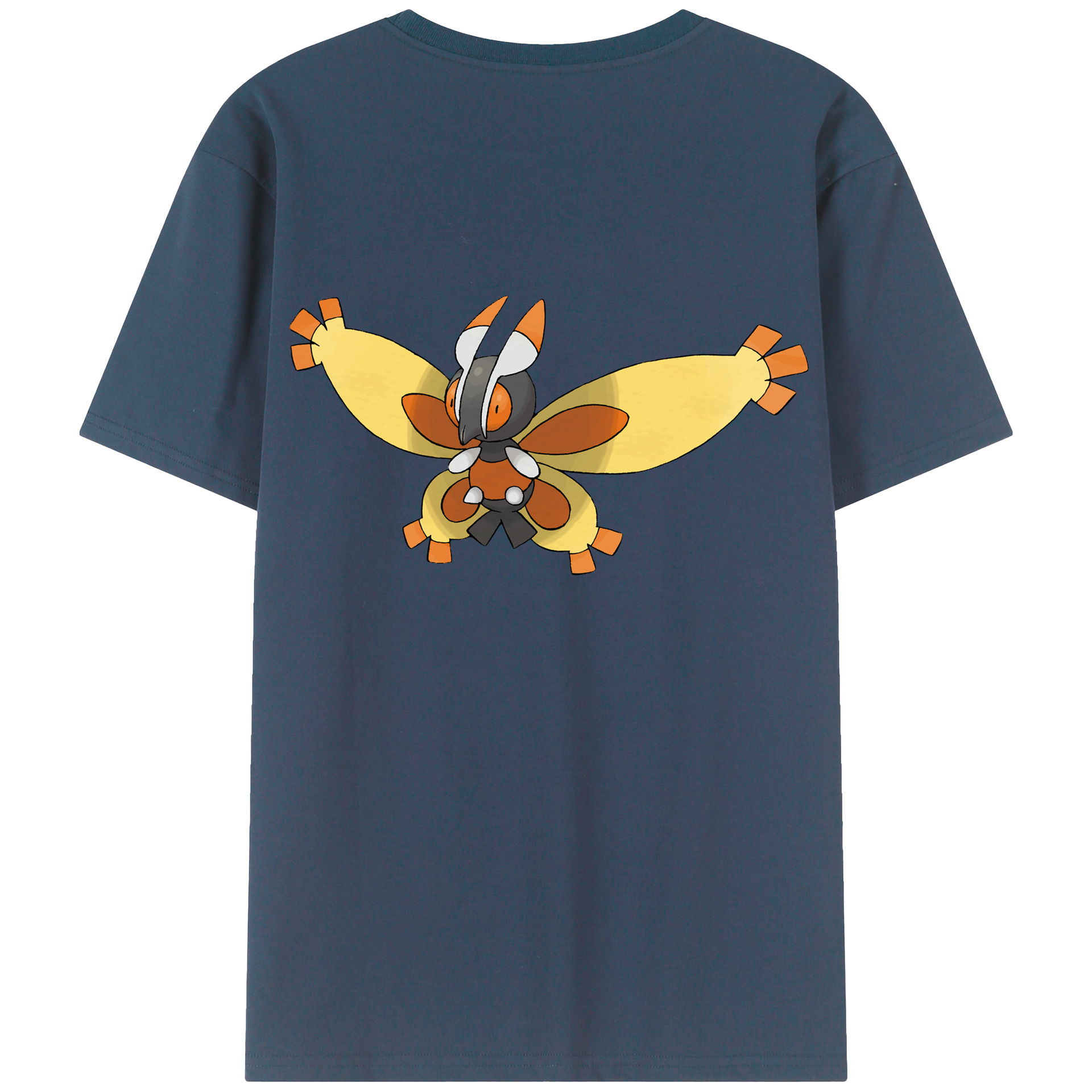 （画像用） ポケットモンスター Pokémon 綿100％ メンズ半袖Tシャツ（バックプリント） 通気性