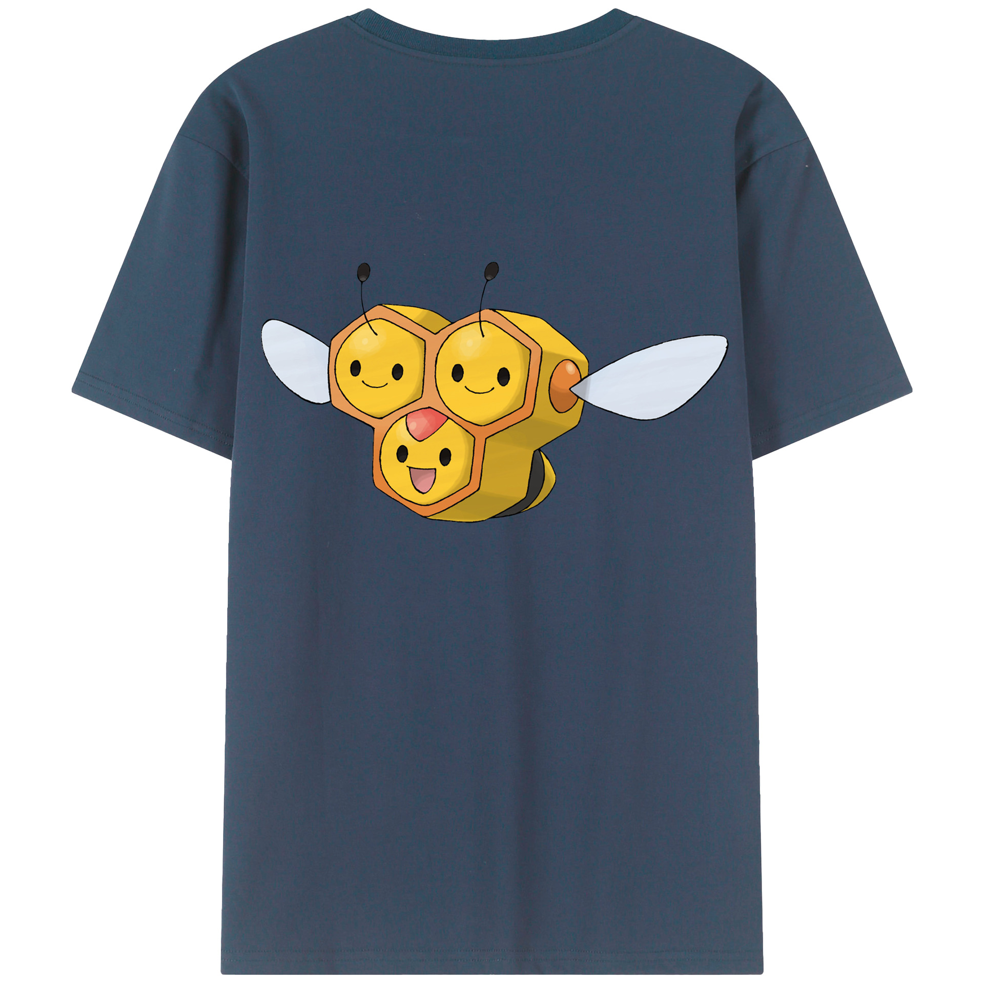 （画像用） ポケットモンスター Pokémon 綿100％ メンズ半袖Tシャツ（バックプリント） 通気性
