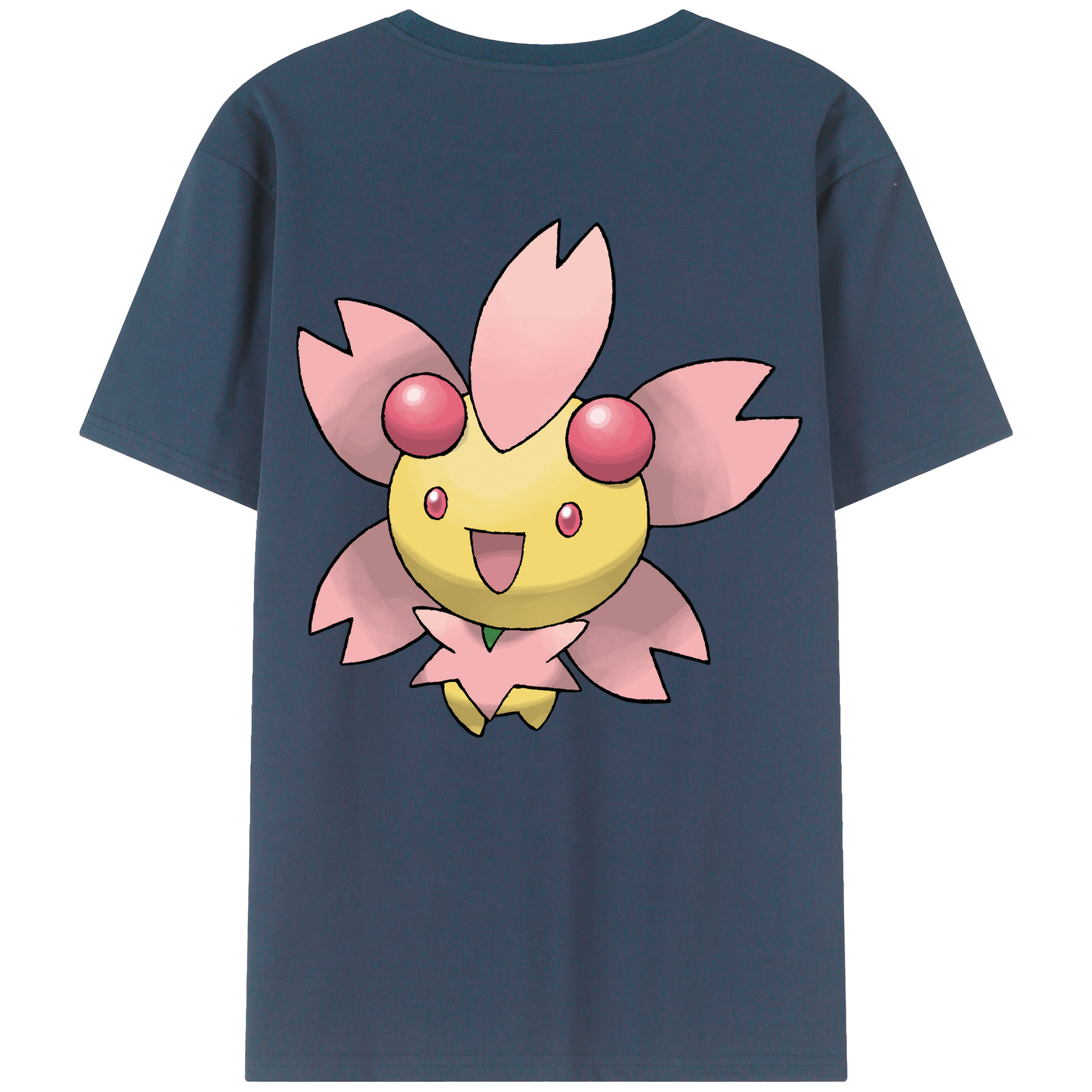 （画像用） ポケットモンスター Pokémon 綿100％ メンズ半袖Tシャツ（バックプリント） 通気性