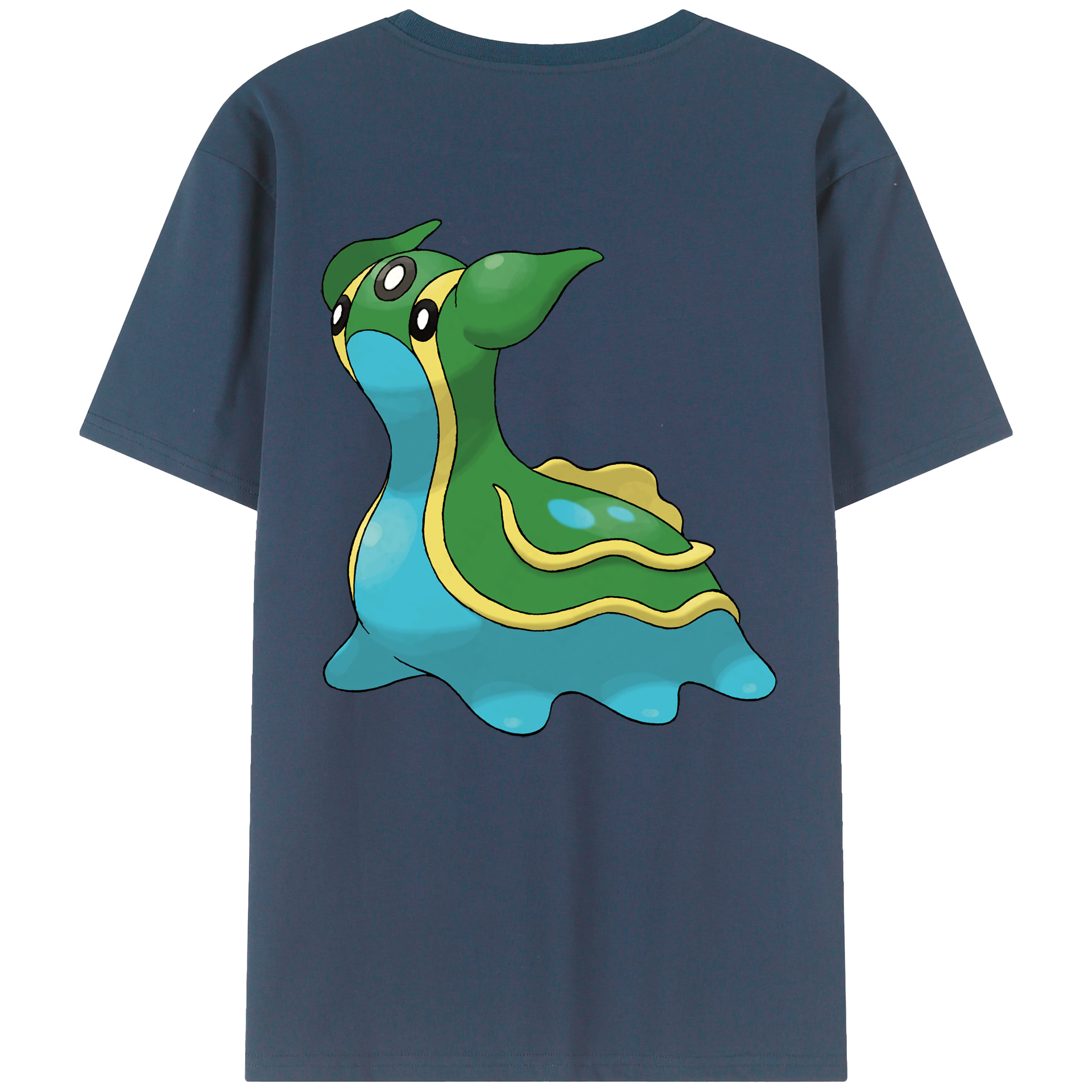 （画像用） ポケットモンスター Pokémon 綿100％ メンズ半袖Tシャツ（バックプリント） 通気性