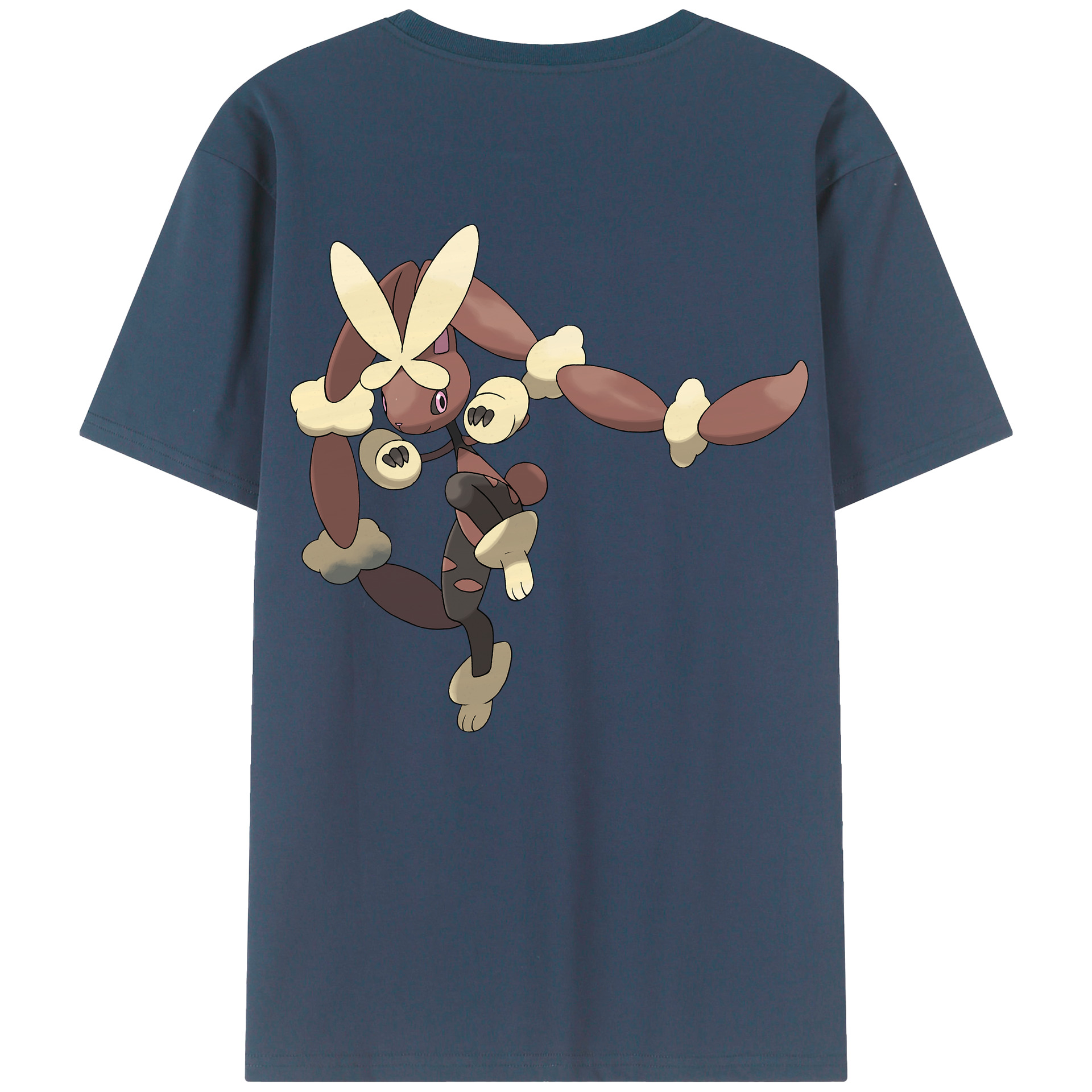 （画像用） ポケットモンスター Pokémon 綿100％ メンズ半袖Tシャツ（バックプリント） 通気性