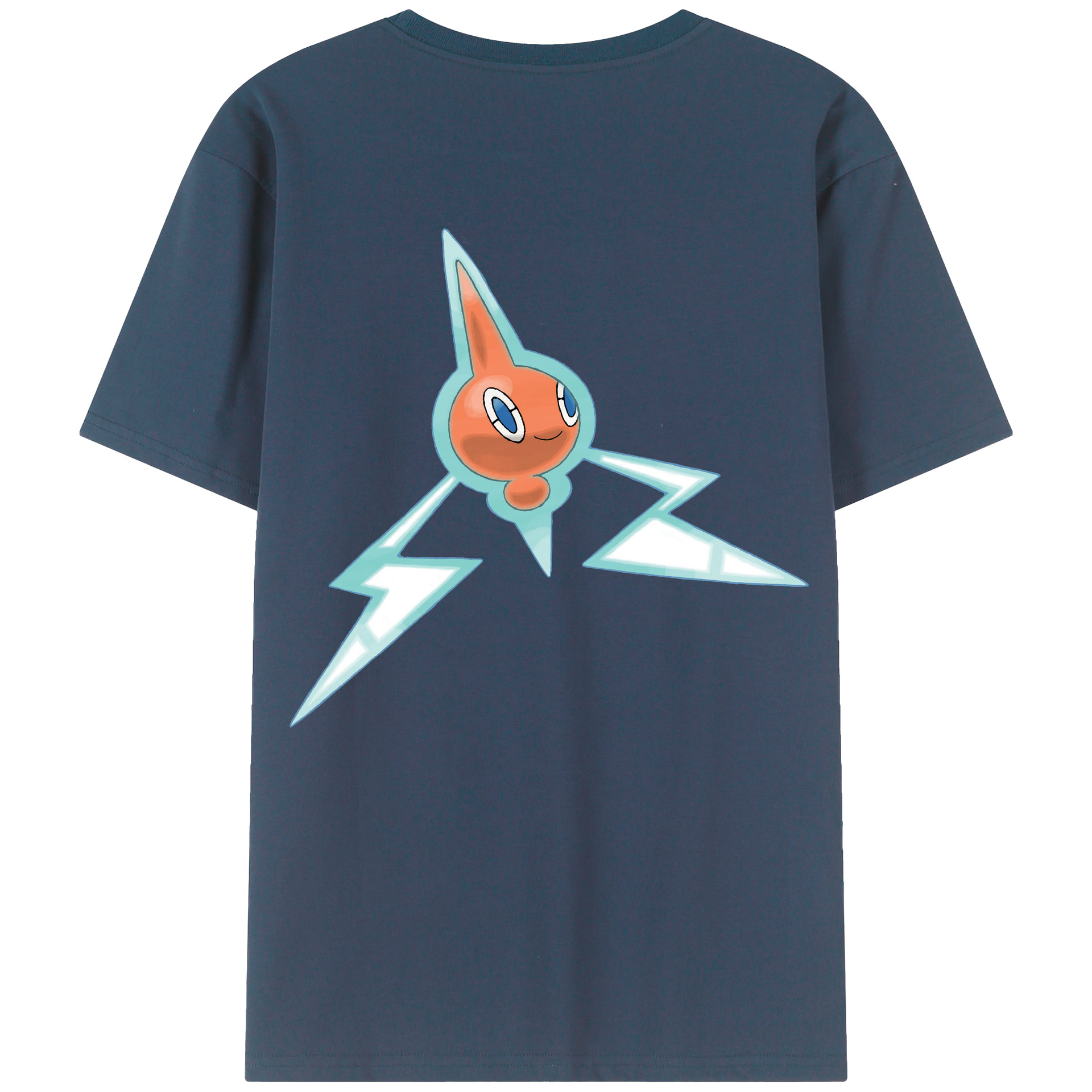（画像用） ポケットモンスター Pokémon 綿100％ メンズ半袖Tシャツ（バックプリント） 通気性