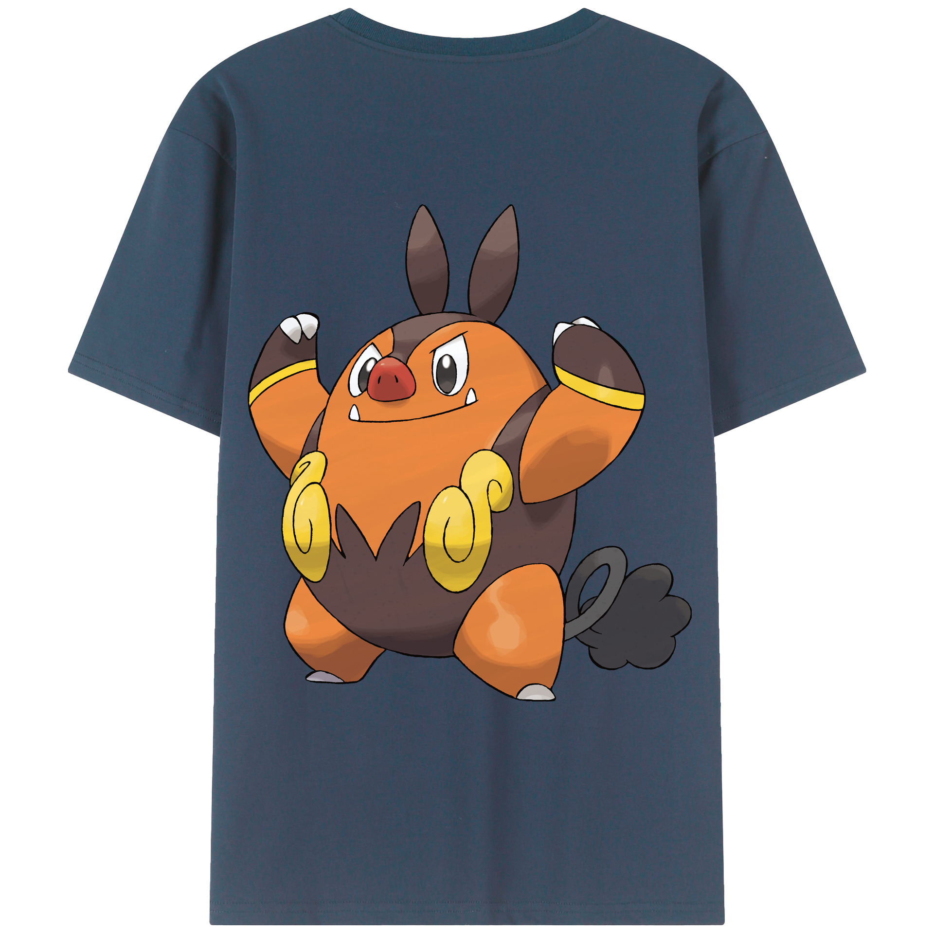 （画像用） ポケットモンスター Pokémon 綿100％ メンズ半袖Tシャツ（バックプリント） 通気性