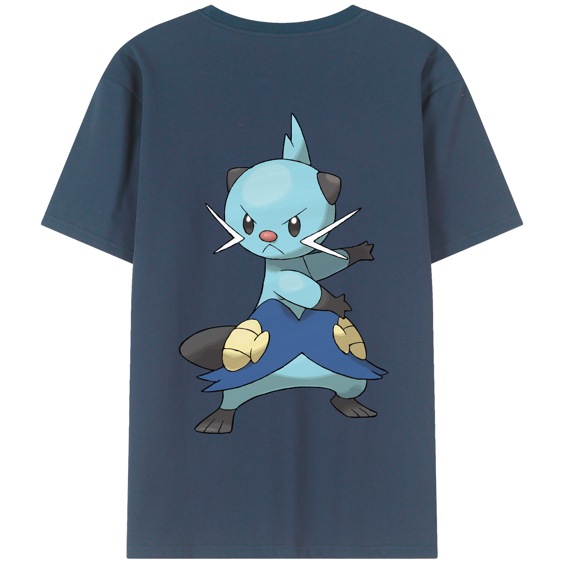 （画像用） ポケットモンスター Pokémon 綿100％ メンズ半袖Tシャツ（バックプリント） 通気性
