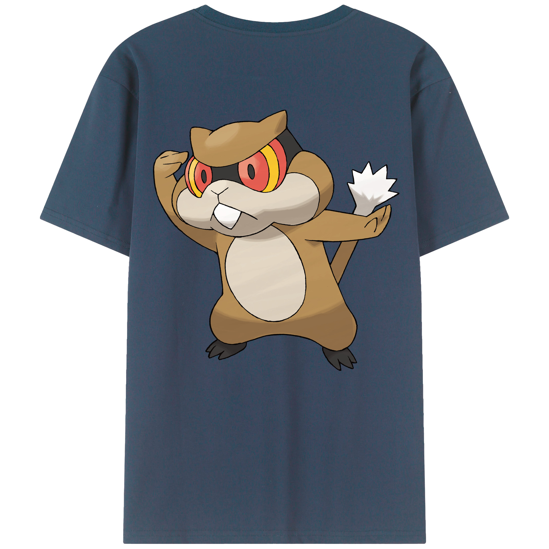 （画像用） ポケットモンスター Pokémon 綿100％ メンズ半袖Tシャツ（バックプリント） 通気性