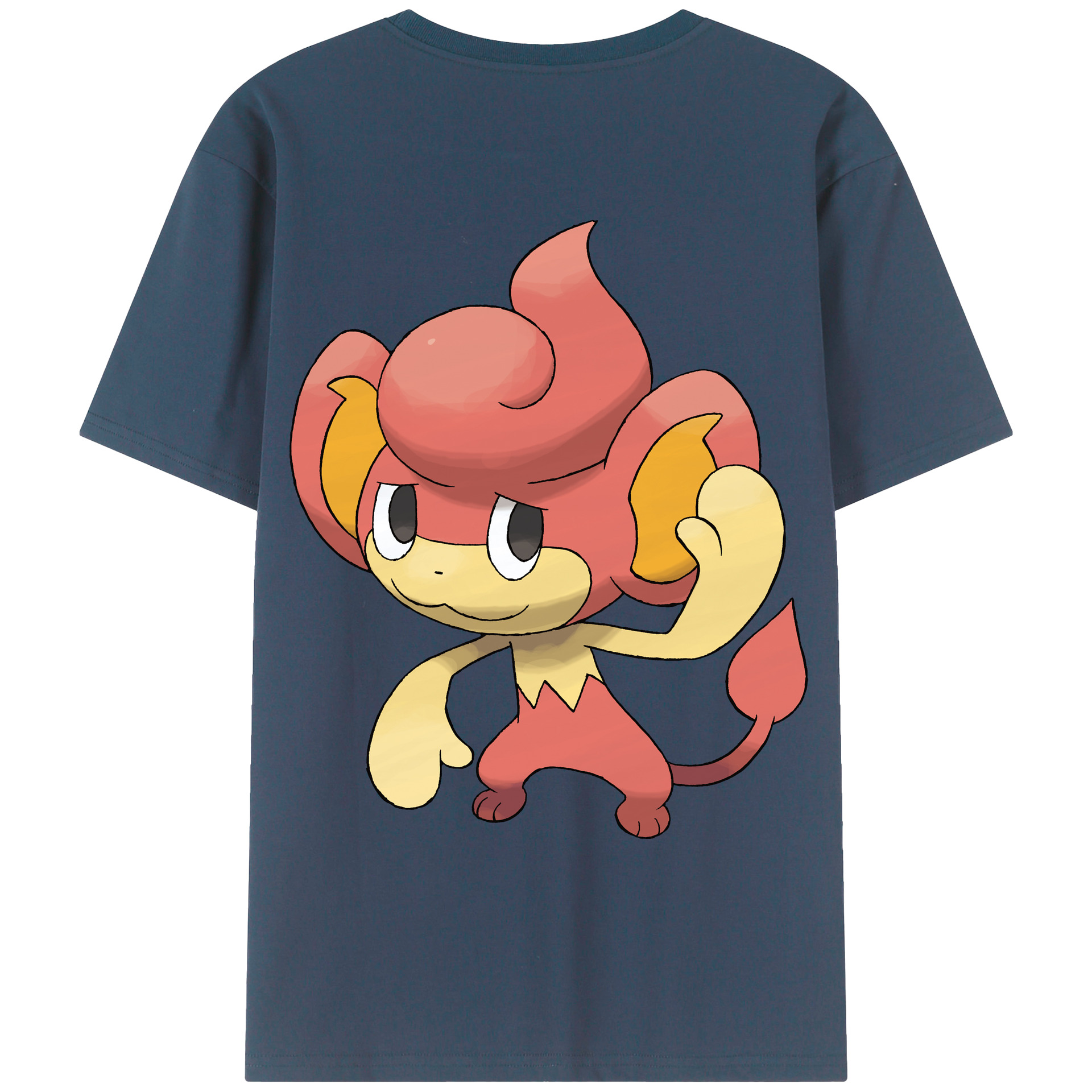 （画像用） ポケットモンスター Pokémon 綿100％ メンズ半袖Tシャツ（バックプリント） 通気性