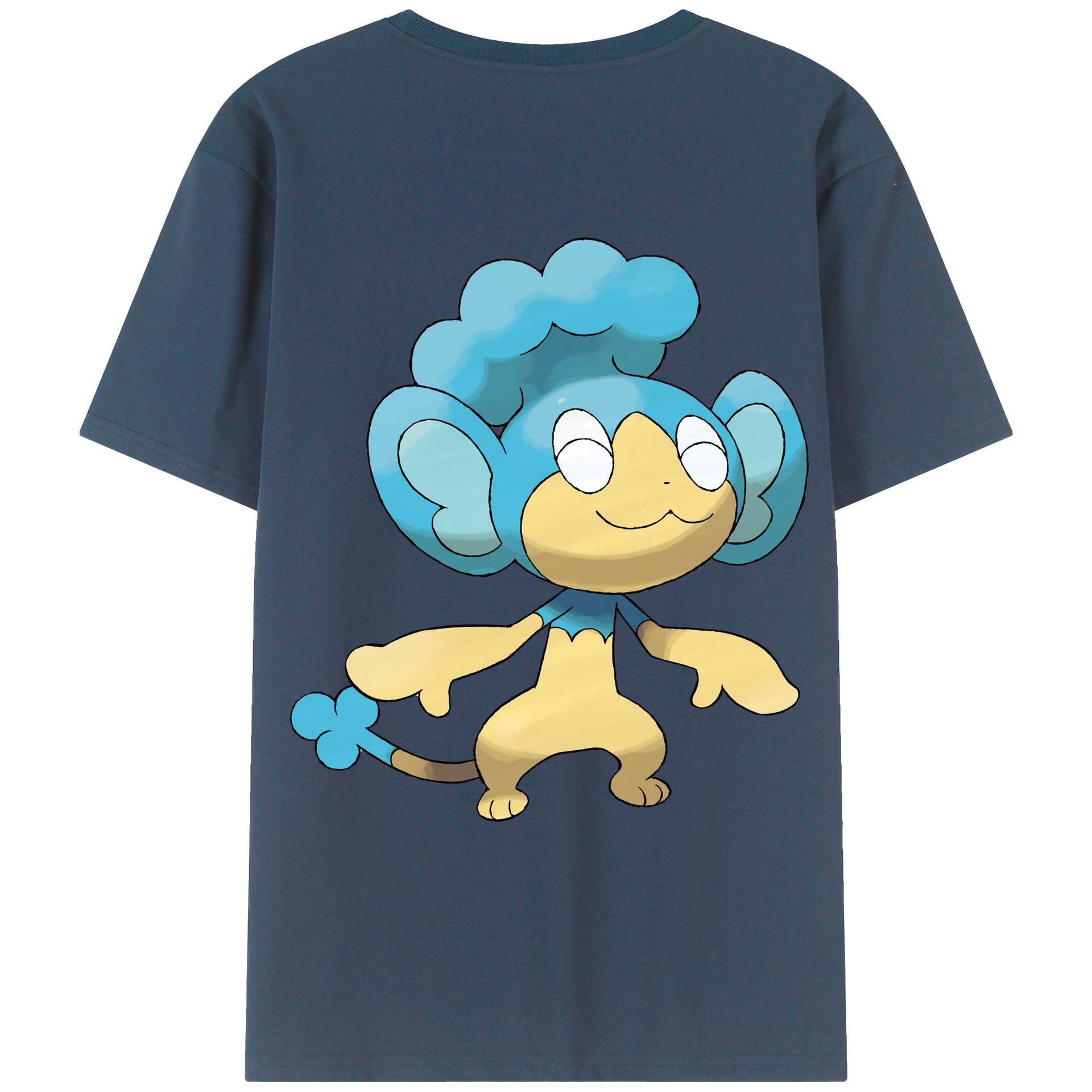 （画像用） ポケットモンスター Pokémon 綿100％ メンズ半袖Tシャツ（バックプリント） 通気性