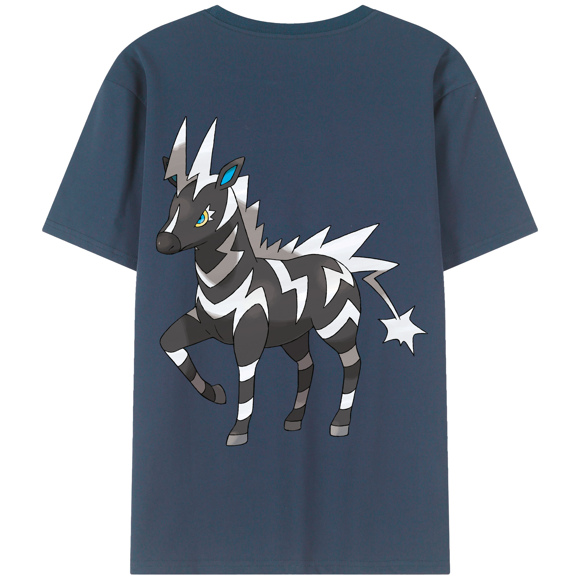 （画像用） ポケットモンスター Pokémon 綿100％ メンズ半袖Tシャツ（バックプリント） 通気性