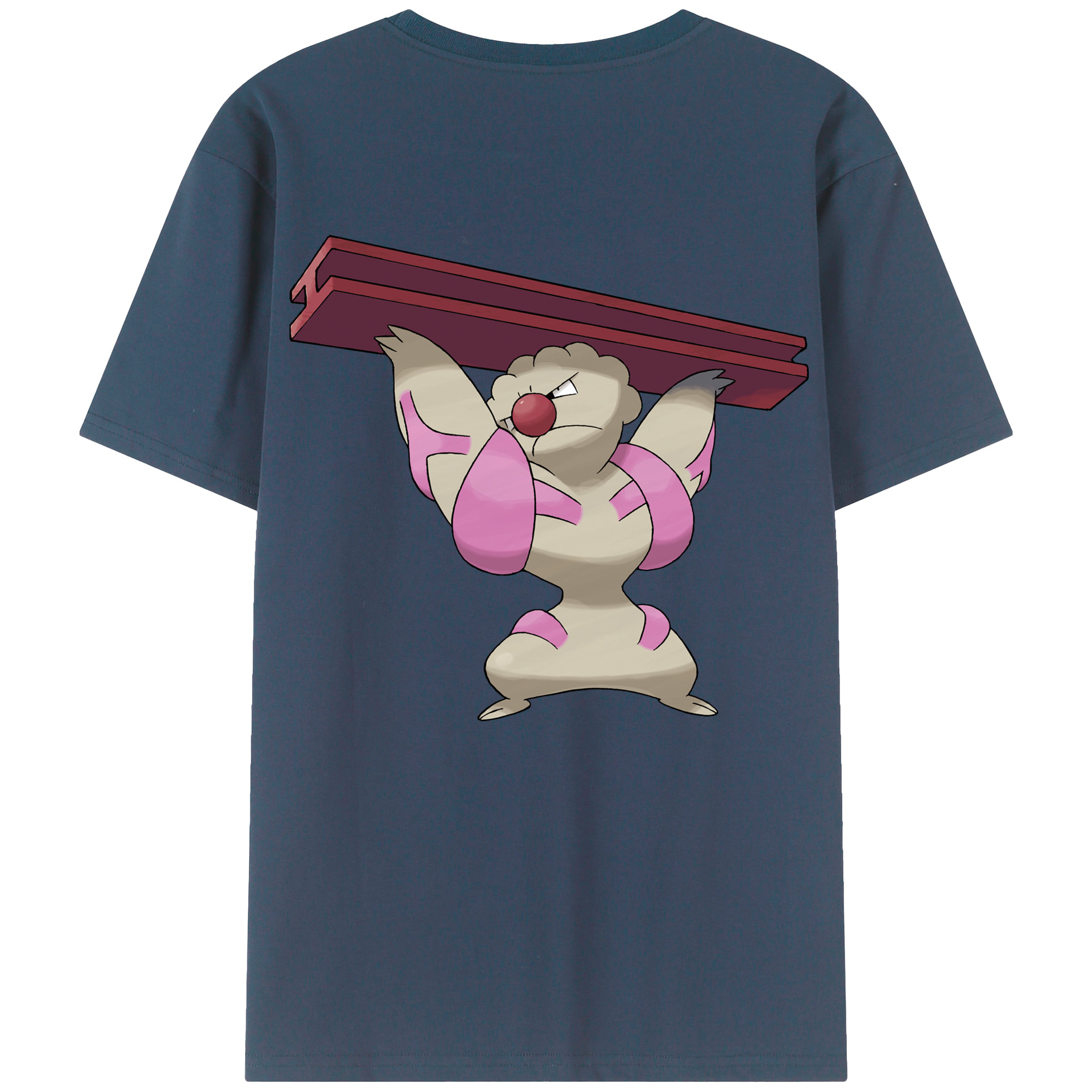（画像用） ポケットモンスター Pokémon 綿100％ メンズ半袖Tシャツ（バックプリント） 通気性