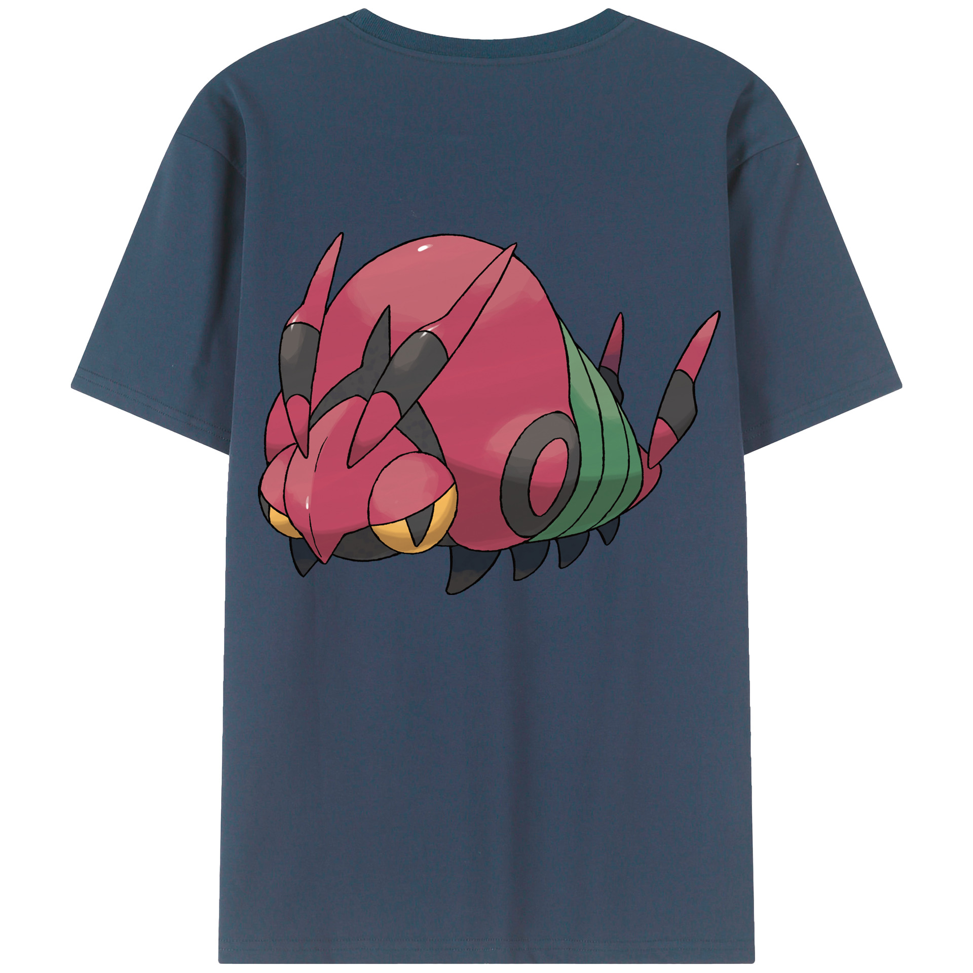 （画像用） ポケットモンスター Pokémon 綿100％ メンズ半袖Tシャツ（バックプリント） 通気性