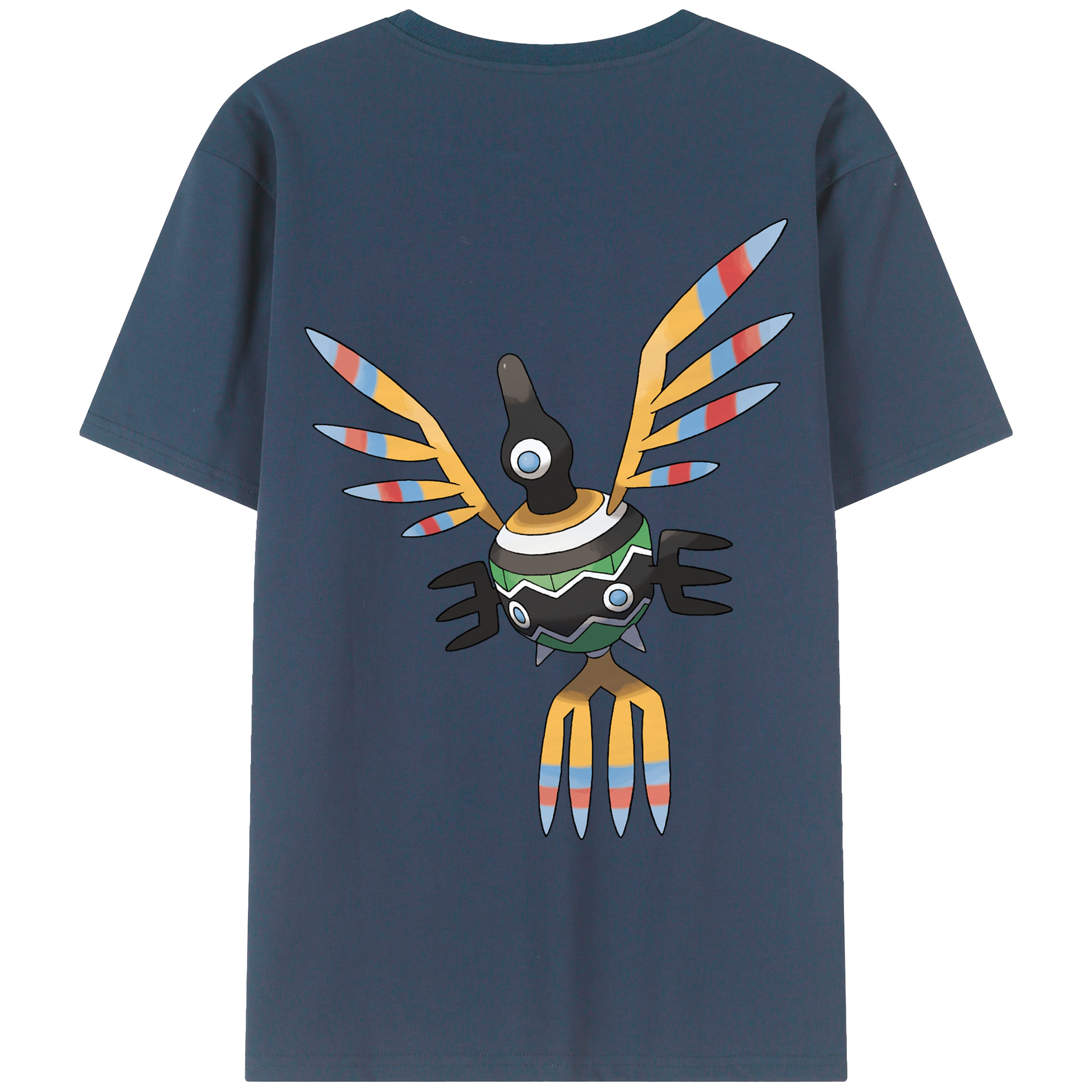 （画像用） ポケットモンスター Pokémon 綿100％ メンズ半袖Tシャツ（バックプリント） 通気性