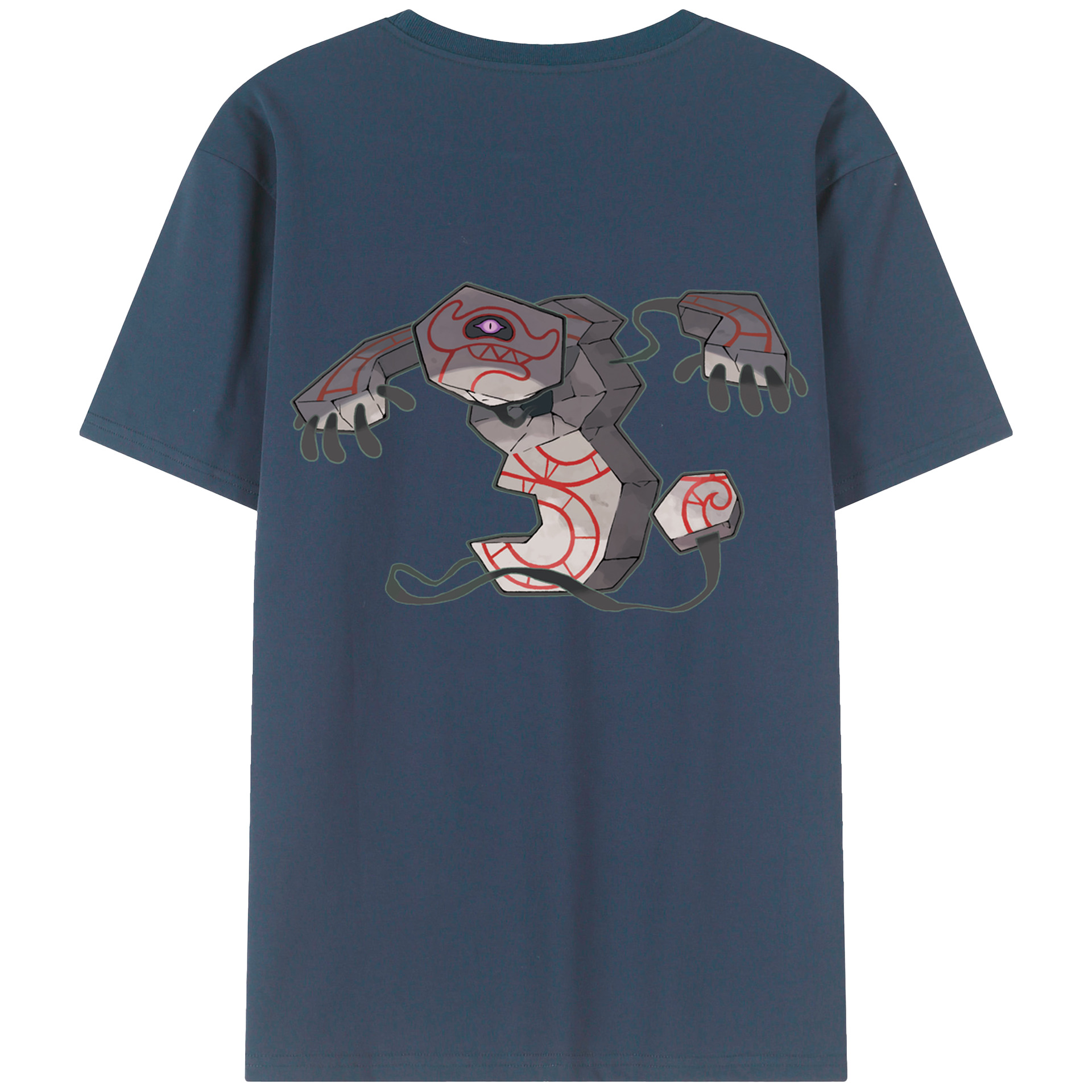 （画像用） ポケットモンスター Pokémon 綿100％ メンズ半袖Tシャツ（バックプリント） 通気性