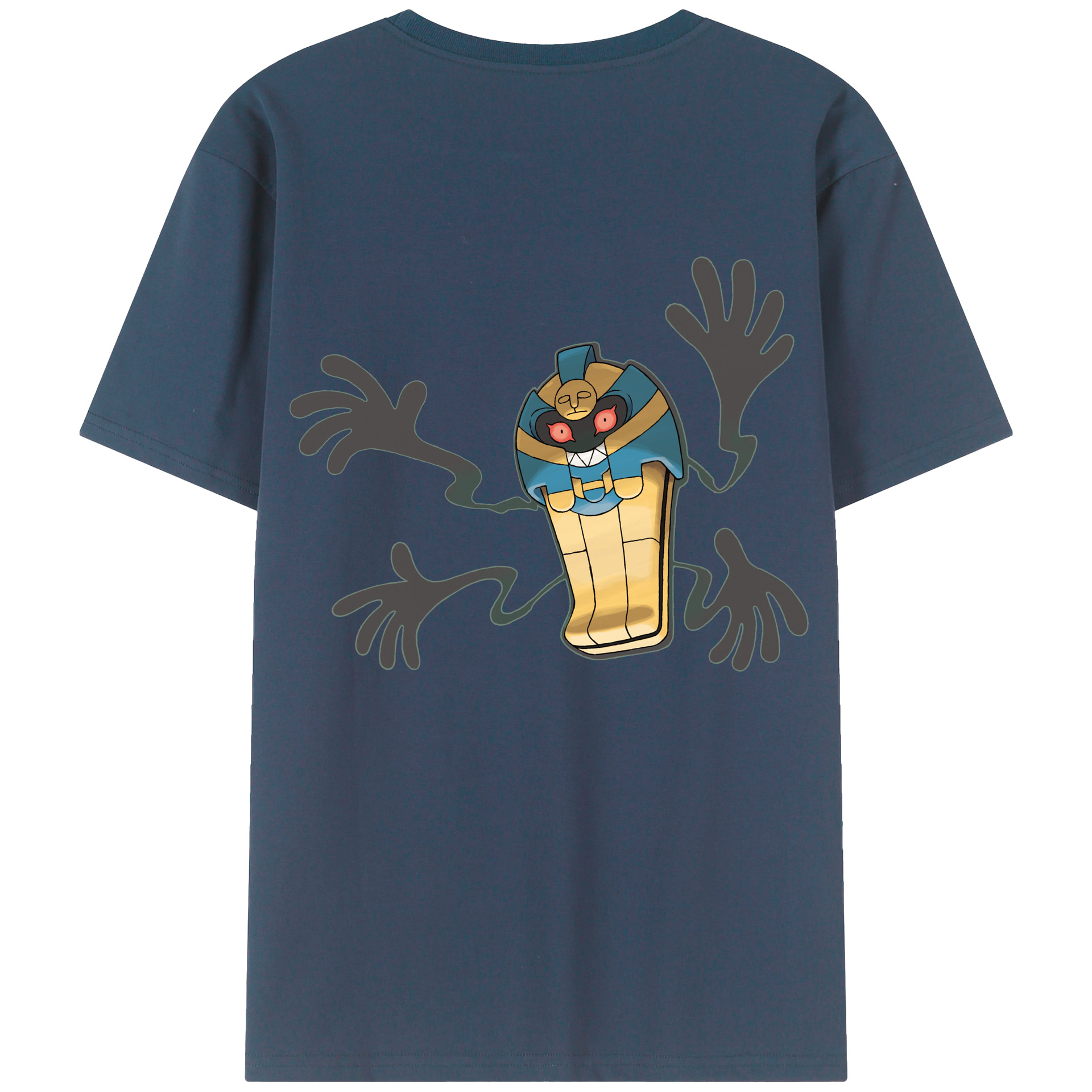 （画像用） ポケットモンスター Pokémon 綿100％ メンズ半袖Tシャツ（バックプリント） 通気性
