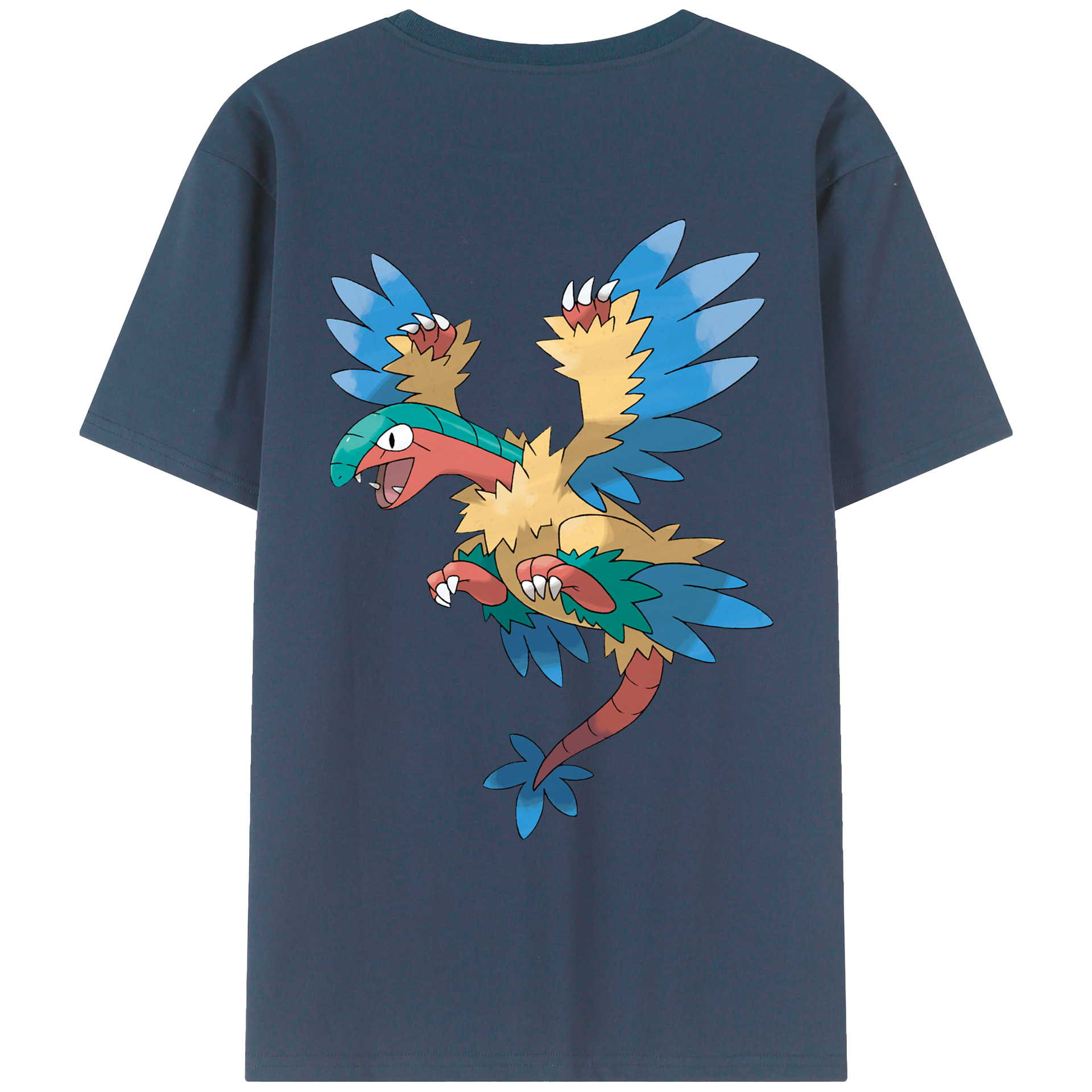 （画像用） ポケットモンスター Pokémon 綿100％ メンズ半袖Tシャツ（バックプリント） 通気性