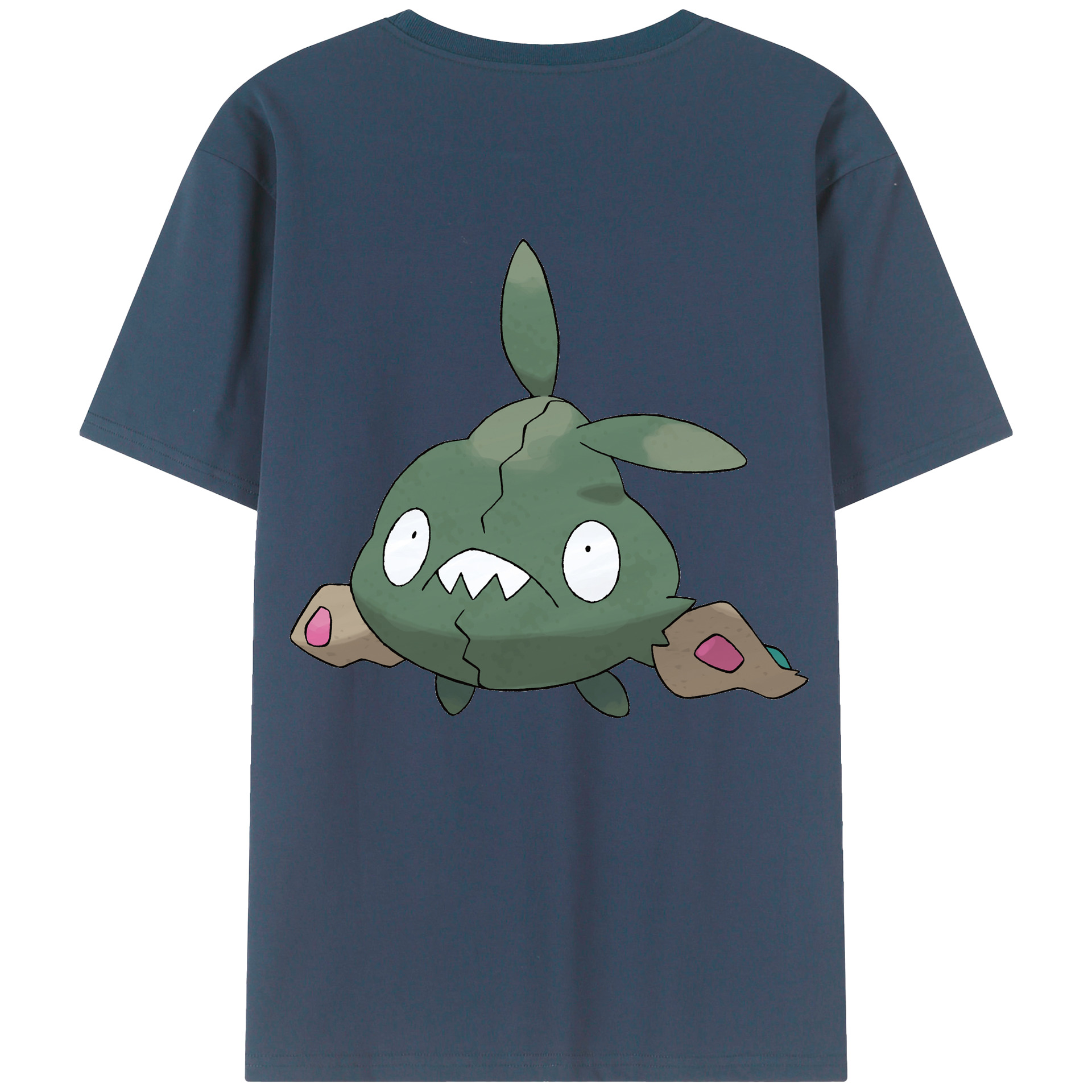 （画像用） ポケットモンスター Pokémon 綿100％ メンズ半袖Tシャツ（バックプリント） 通気性