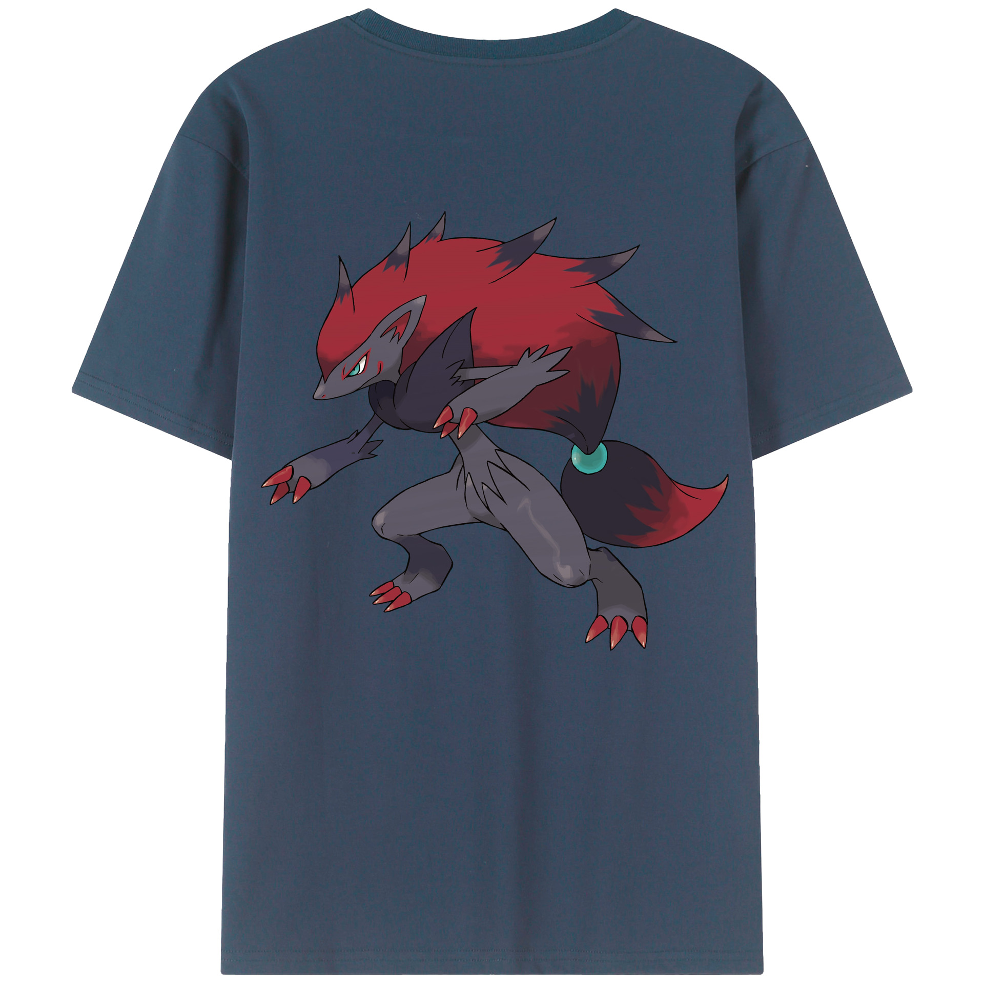 （画像用） ポケットモンスター Pokémon 綿100％ メンズ半袖Tシャツ（バックプリント） 通気性