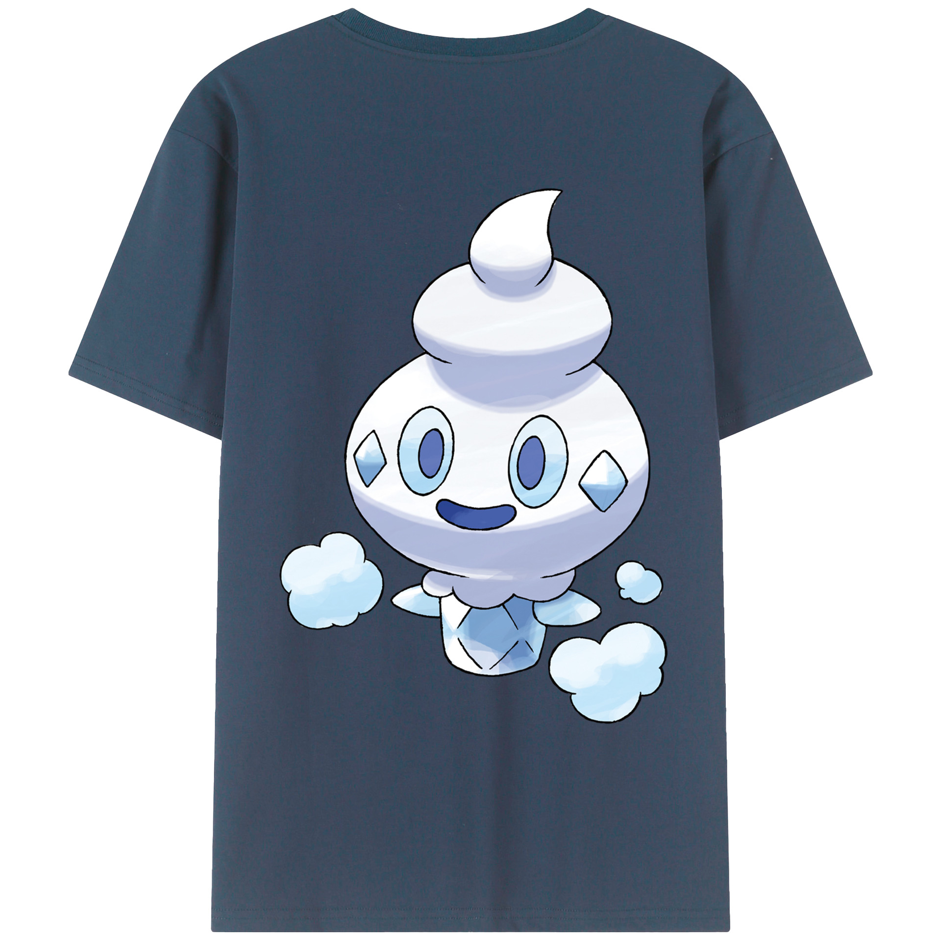 （画像用） ポケットモンスター Pokémon 綿100％ メンズ半袖Tシャツ（バックプリント） 通気性