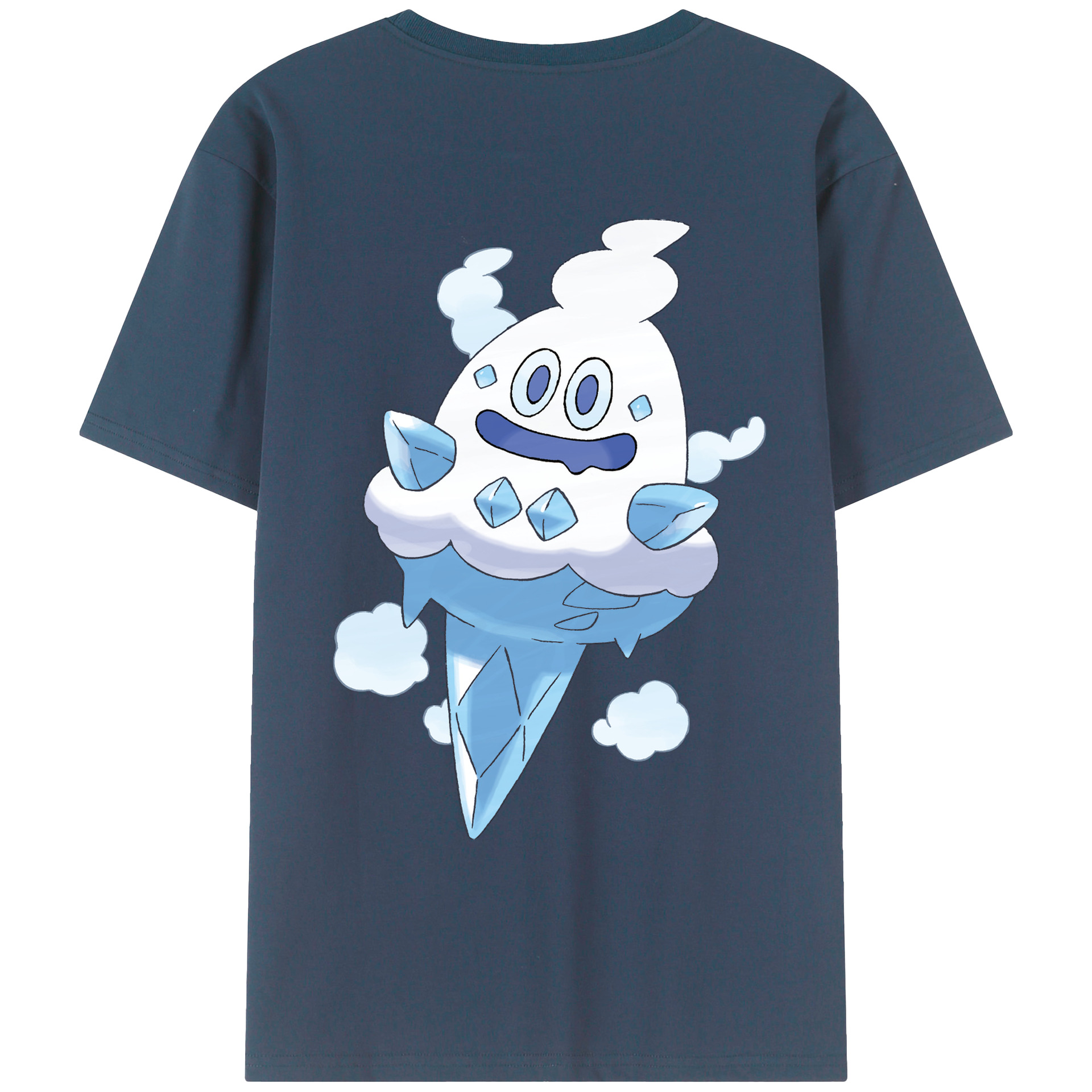 （画像用） ポケットモンスター Pokémon 綿100％ メンズ半袖Tシャツ（バックプリント） 通気性