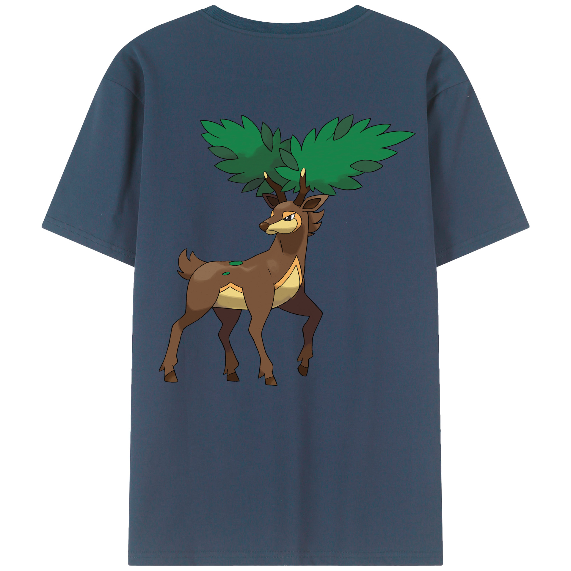 （画像用） ポケットモンスター Pokémon 綿100％ メンズ半袖Tシャツ（バックプリント） 通気性