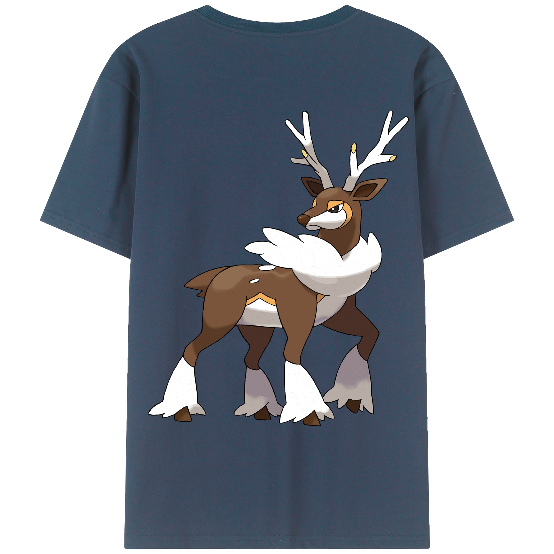 （画像用） ポケットモンスター Pokémon 綿100％ メンズ半袖Tシャツ（バックプリント） 通気性