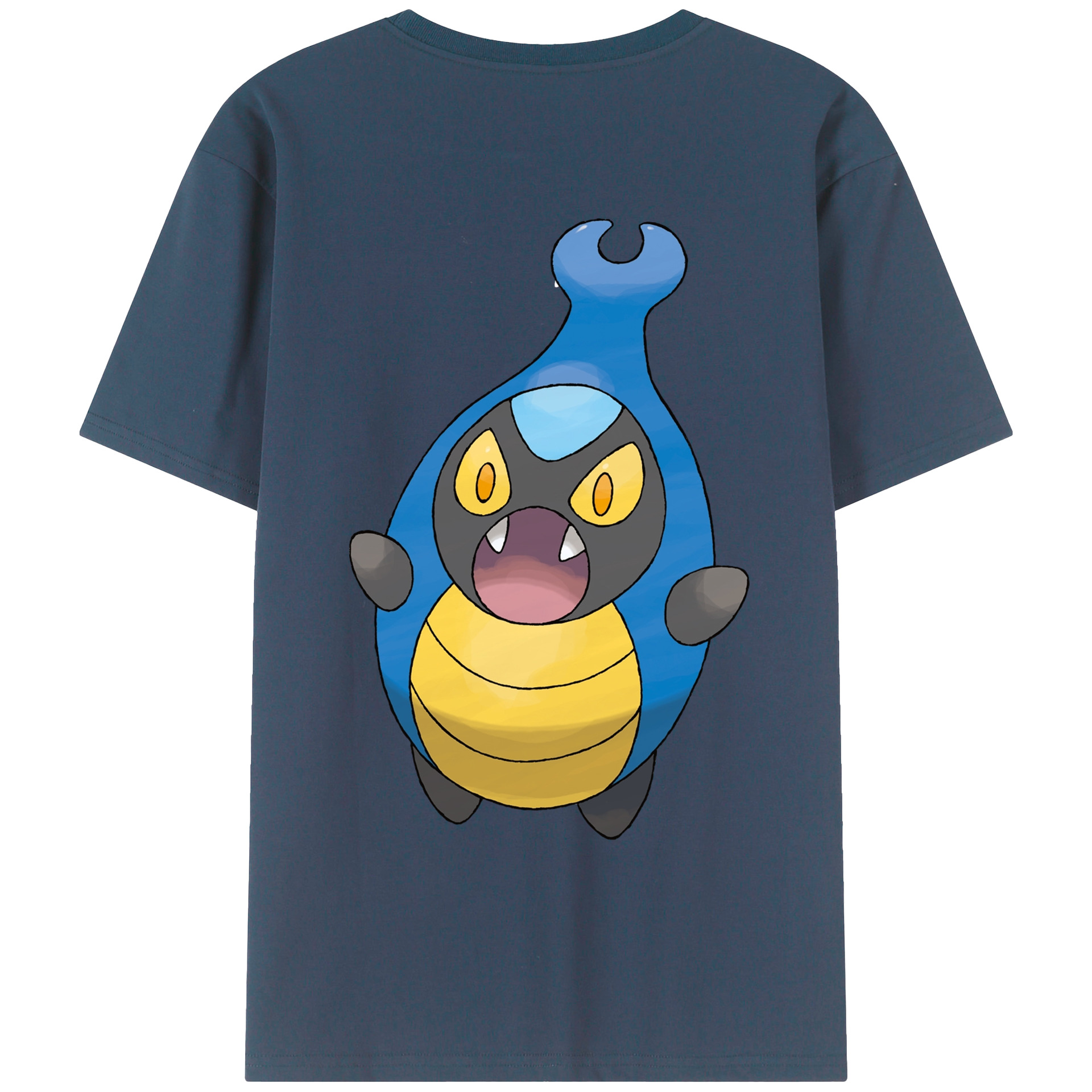 （画像用） ポケットモンスター Pokémon 綿100％ メンズ半袖Tシャツ（バックプリント） 通気性