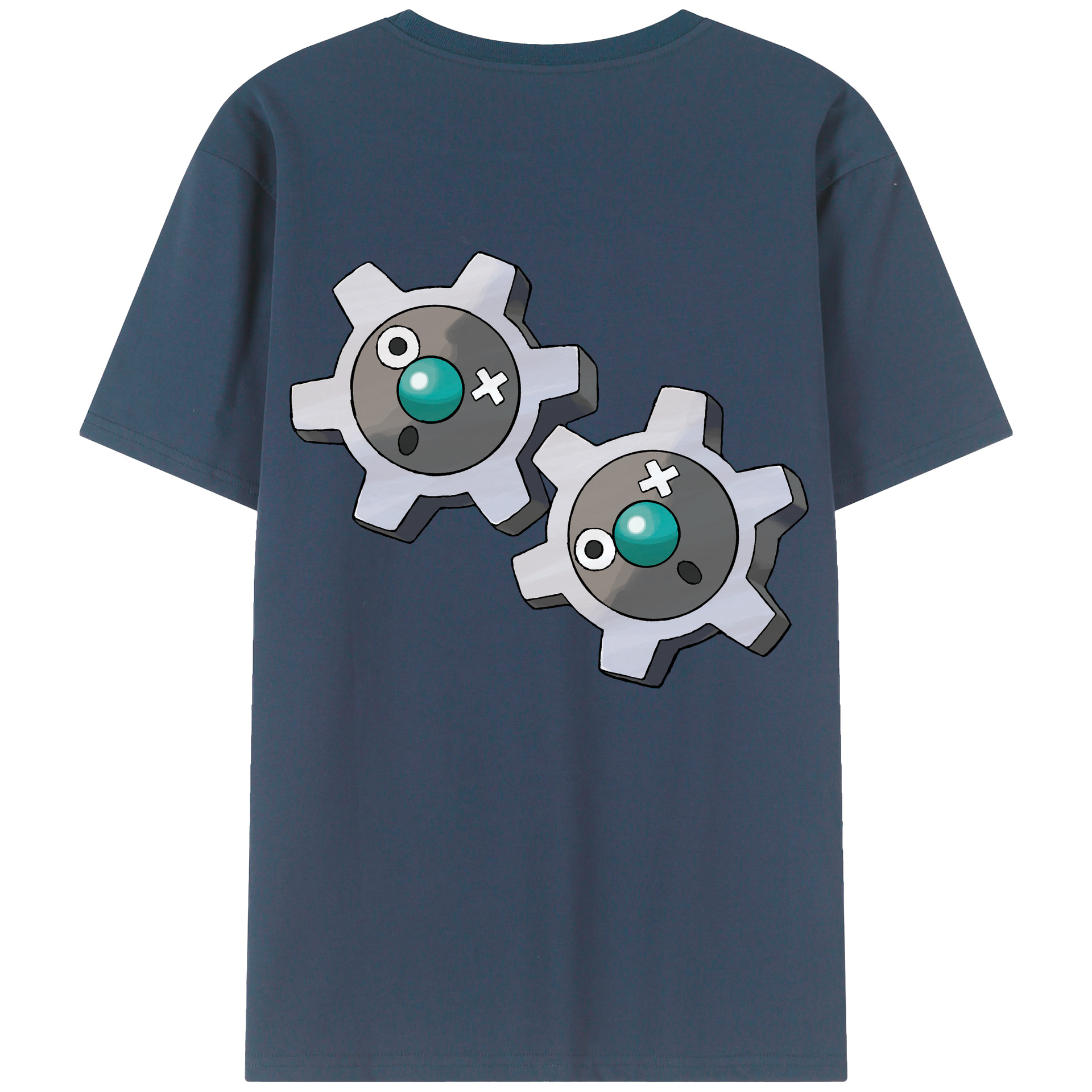（画像用） ポケットモンスター Pokémon 綿100％ メンズ半袖Tシャツ（バックプリント） 通気性