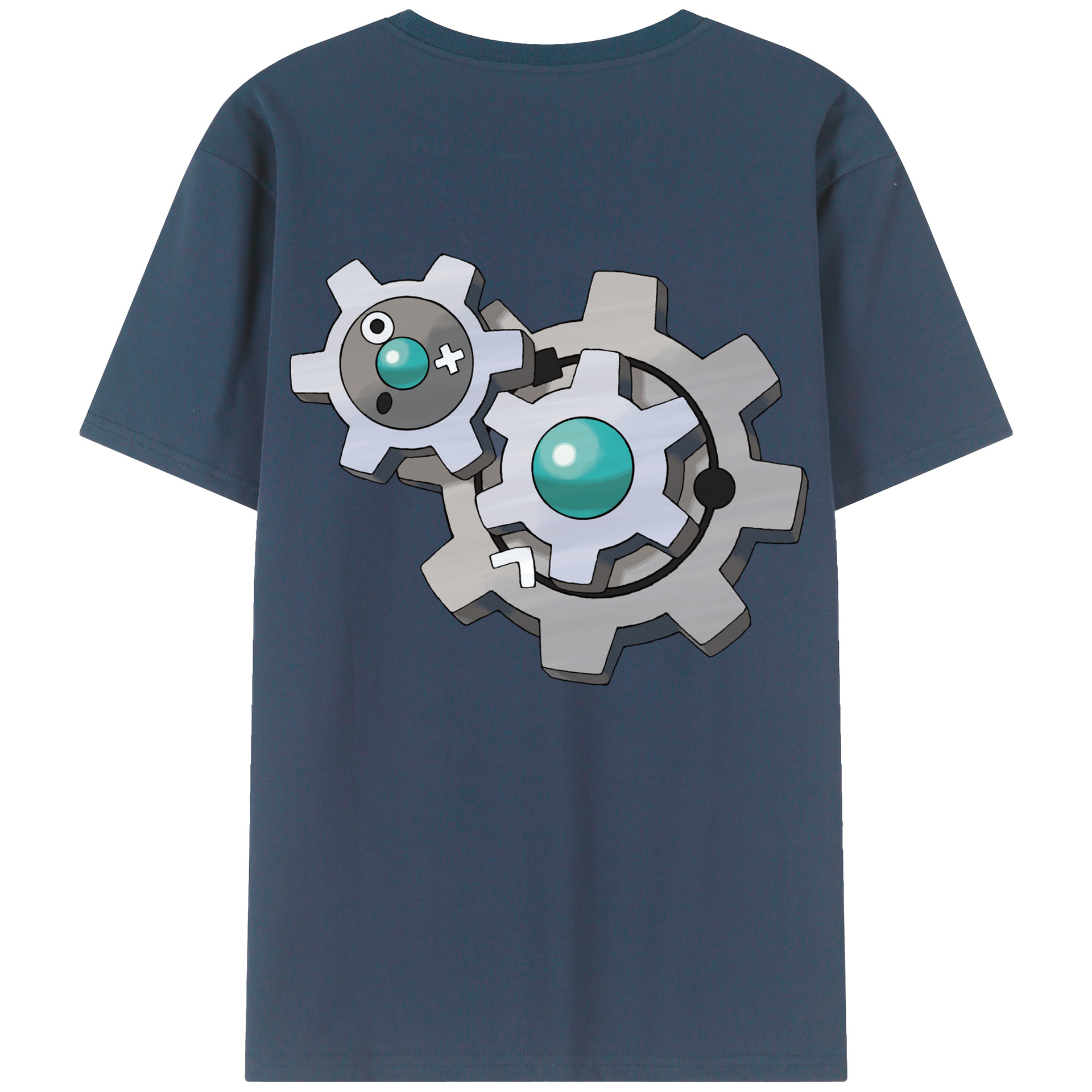 （画像用） ポケットモンスター Pokémon 綿100％ メンズ半袖Tシャツ（バックプリント） 通気性