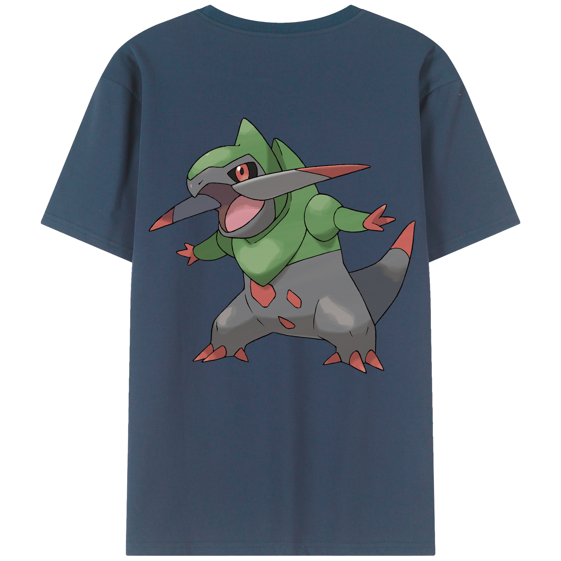 （画像用） ポケットモンスター Pokémon 綿100％ メンズ半袖Tシャツ（バックプリント） 通気性