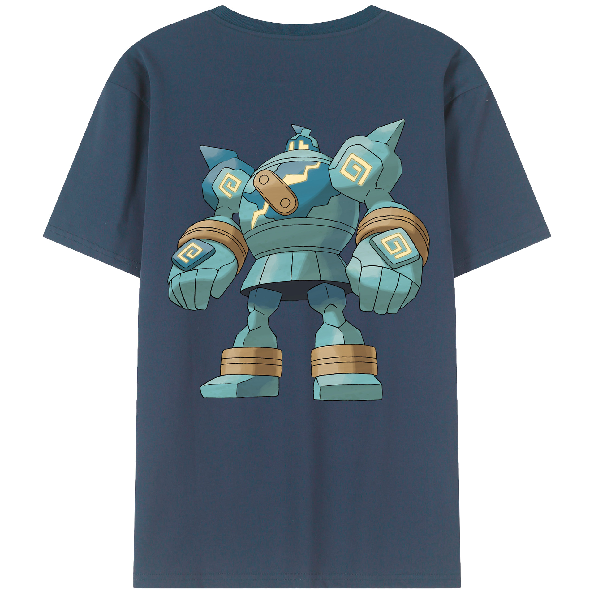 （画像用） ポケットモンスター Pokémon 綿100％ メンズ半袖Tシャツ（バックプリント） 通気性
