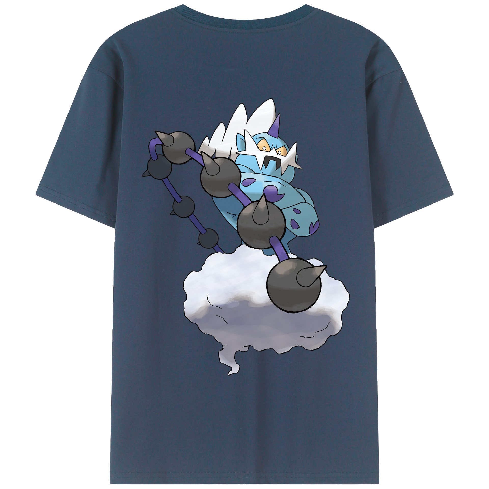 （画像用） ポケットモンスター Pokémon 綿100％ メンズ半袖Tシャツ（バックプリント） 通気性