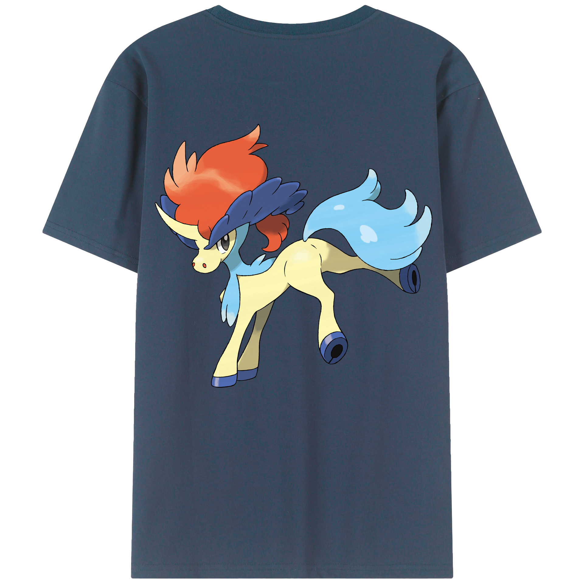 （画像用） ポケットモンスター Pokémon 綿100％ メンズ半袖Tシャツ（バックプリント） 通気性