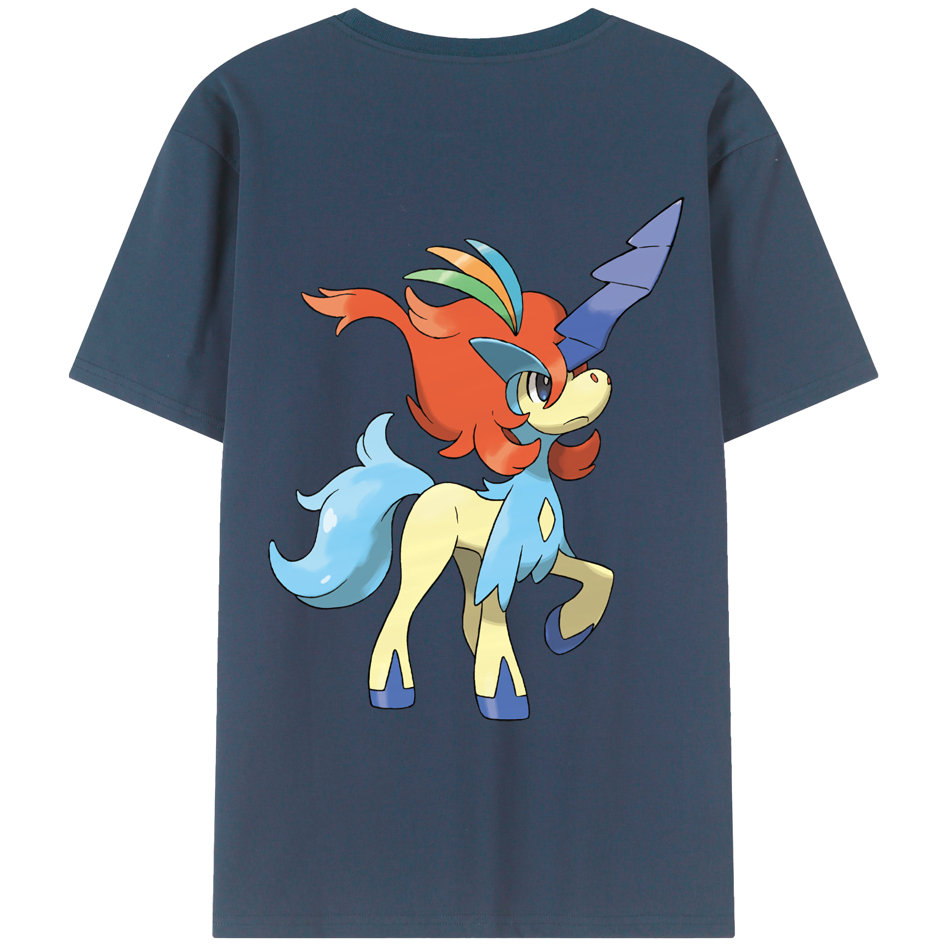 （画像用） ポケットモンスター Pokémon 綿100％ メンズ半袖Tシャツ（バックプリント） 通気性