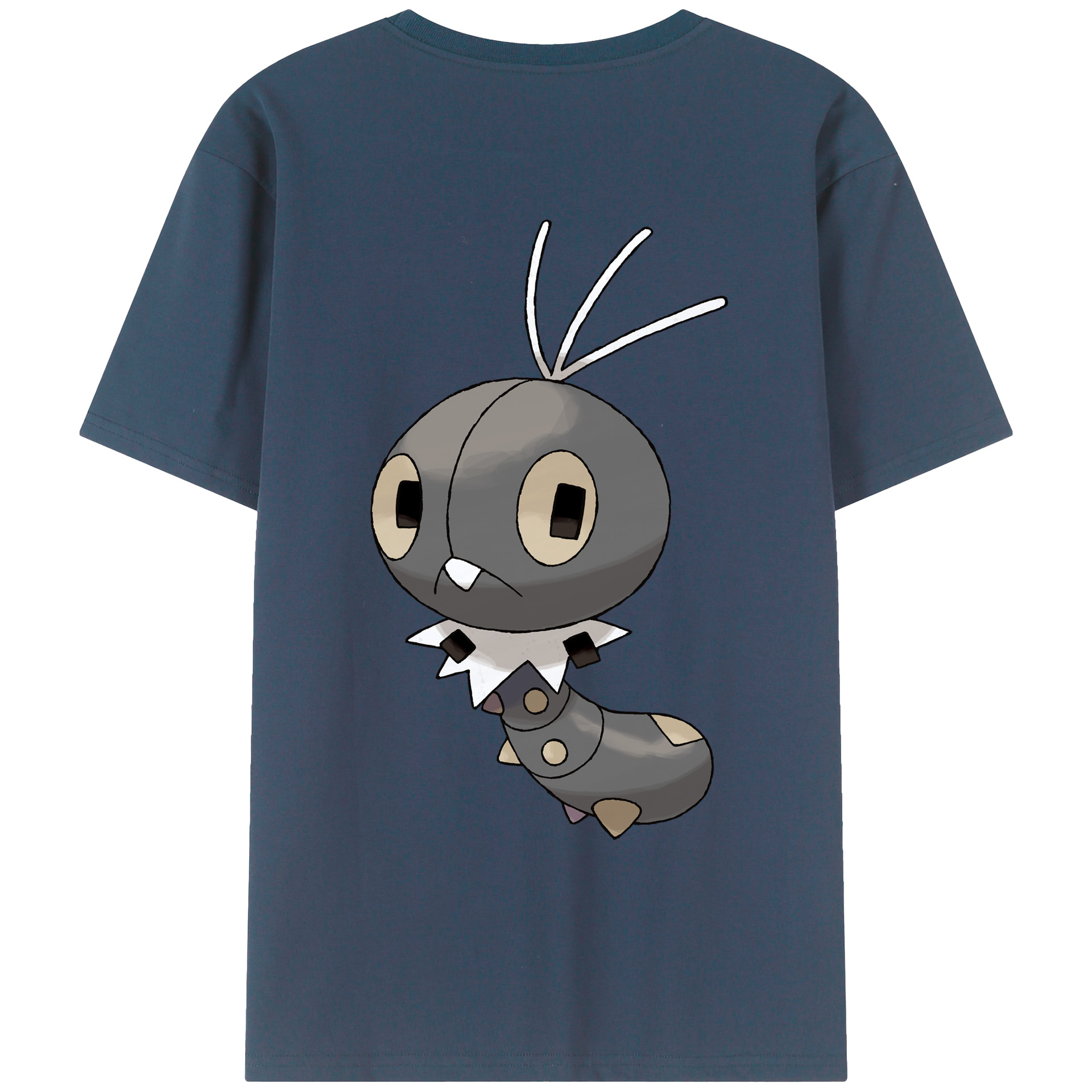（画像用） ポケットモンスター Pokémon 綿100％ メンズ半袖Tシャツ（バックプリント） 通気性