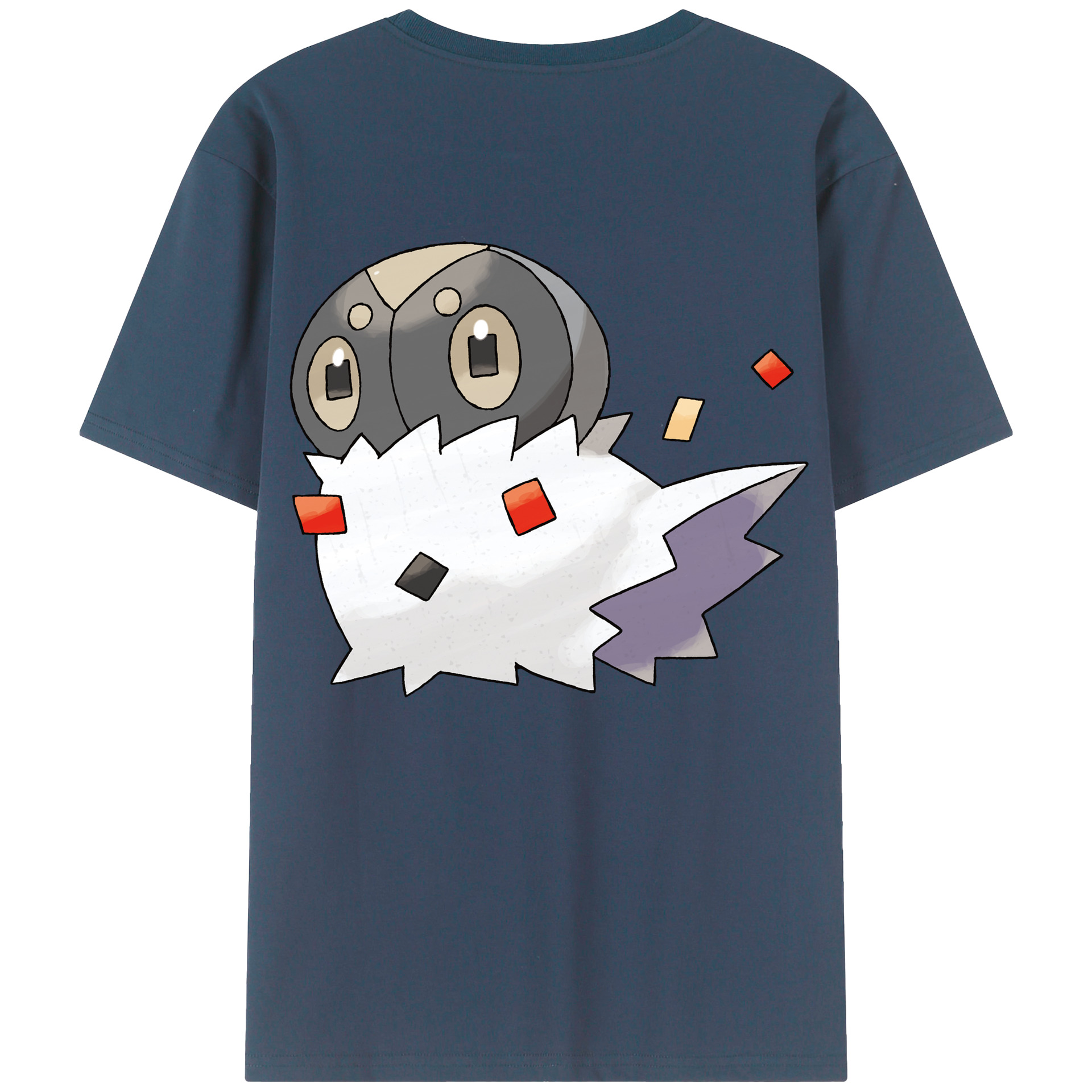 （画像用） ポケットモンスター Pokémon 綿100％ メンズ半袖Tシャツ（バックプリント） 通気性
