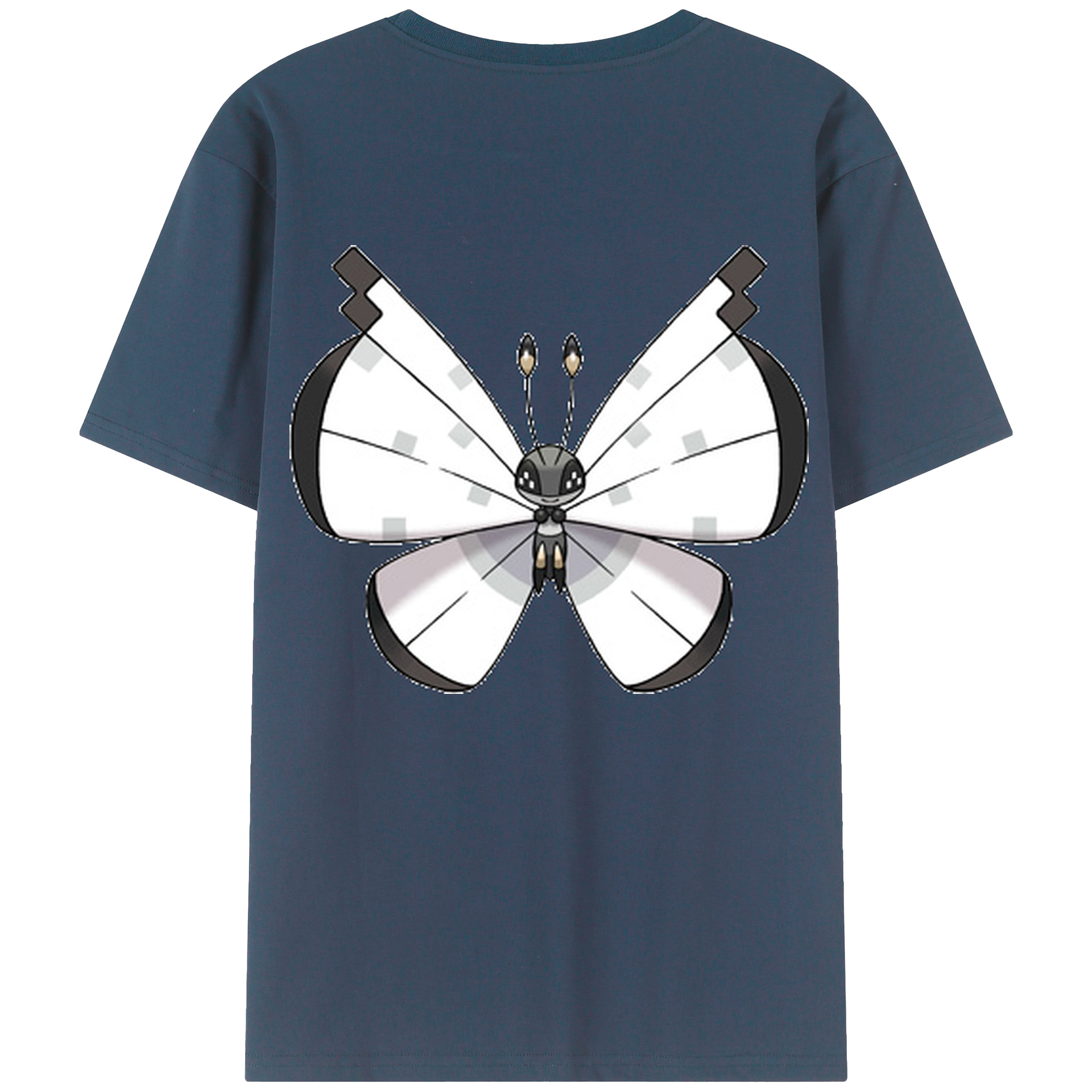 （画像用） ポケットモンスター Pokémon 綿100％ メンズ半袖Tシャツ（バックプリント） 通気性