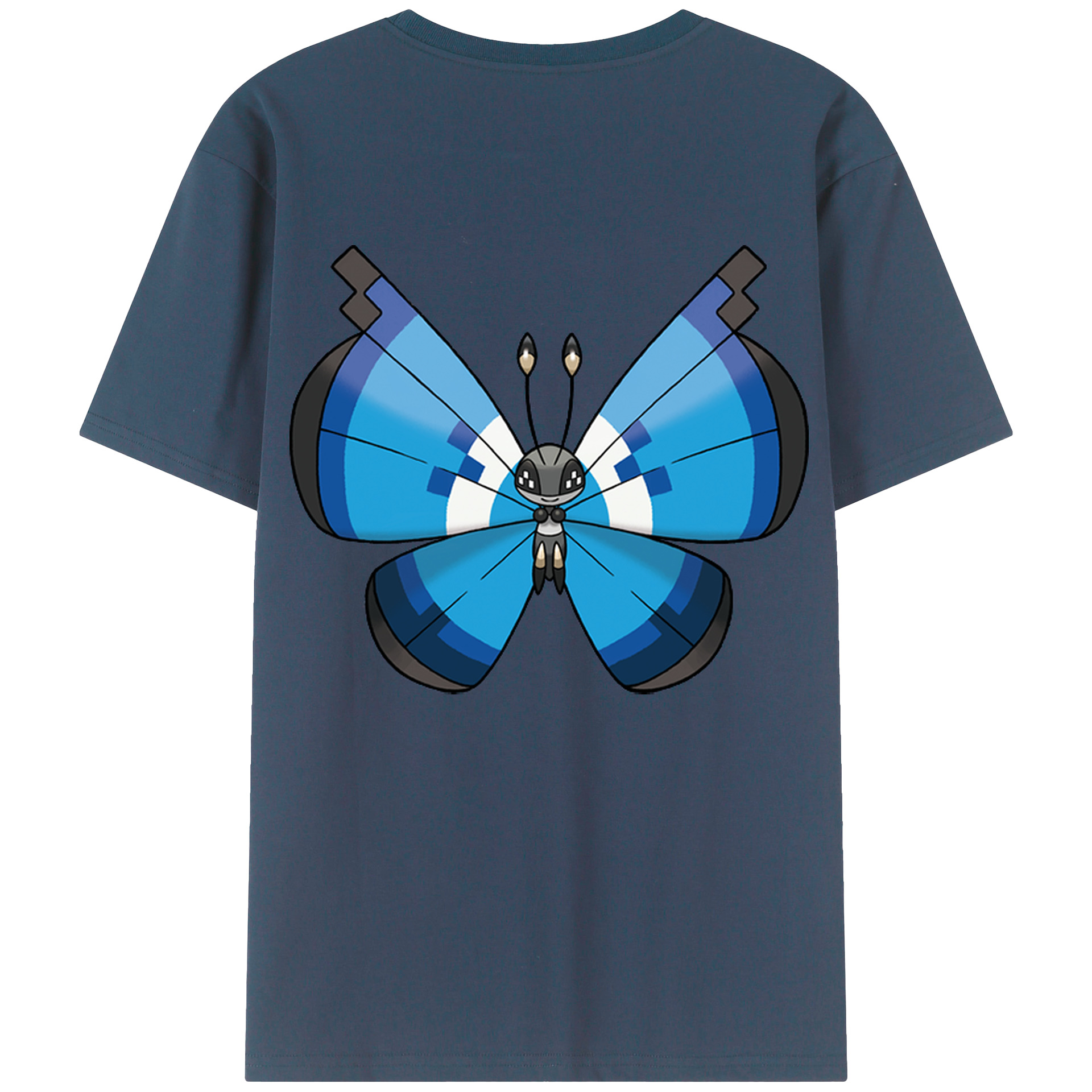 （画像用） ポケットモンスター Pokémon 綿100％ メンズ半袖Tシャツ（バックプリント） 通気性