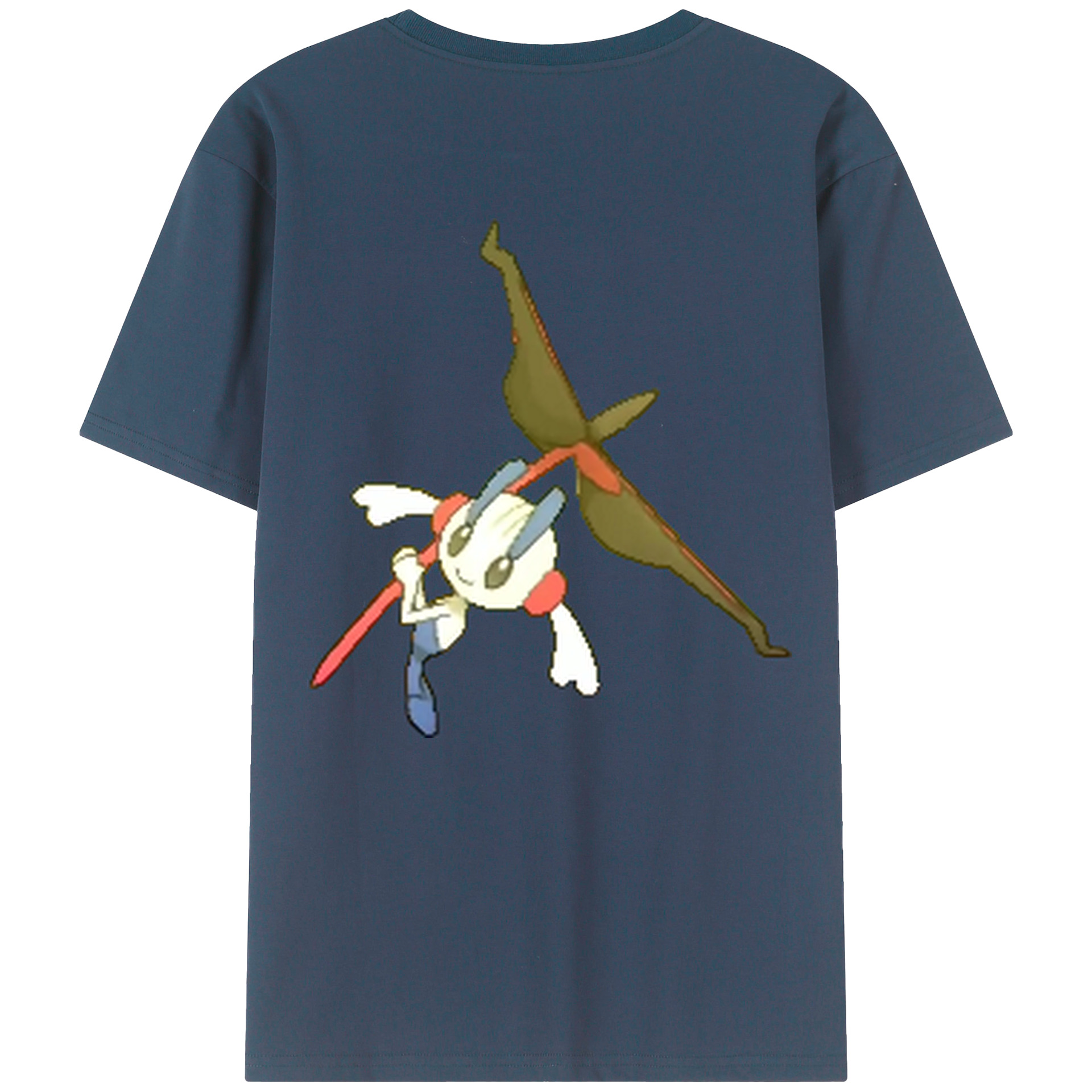 （画像用） ポケットモンスター Pokémon 綿100％ メンズ半袖Tシャツ（バックプリント） 通気性