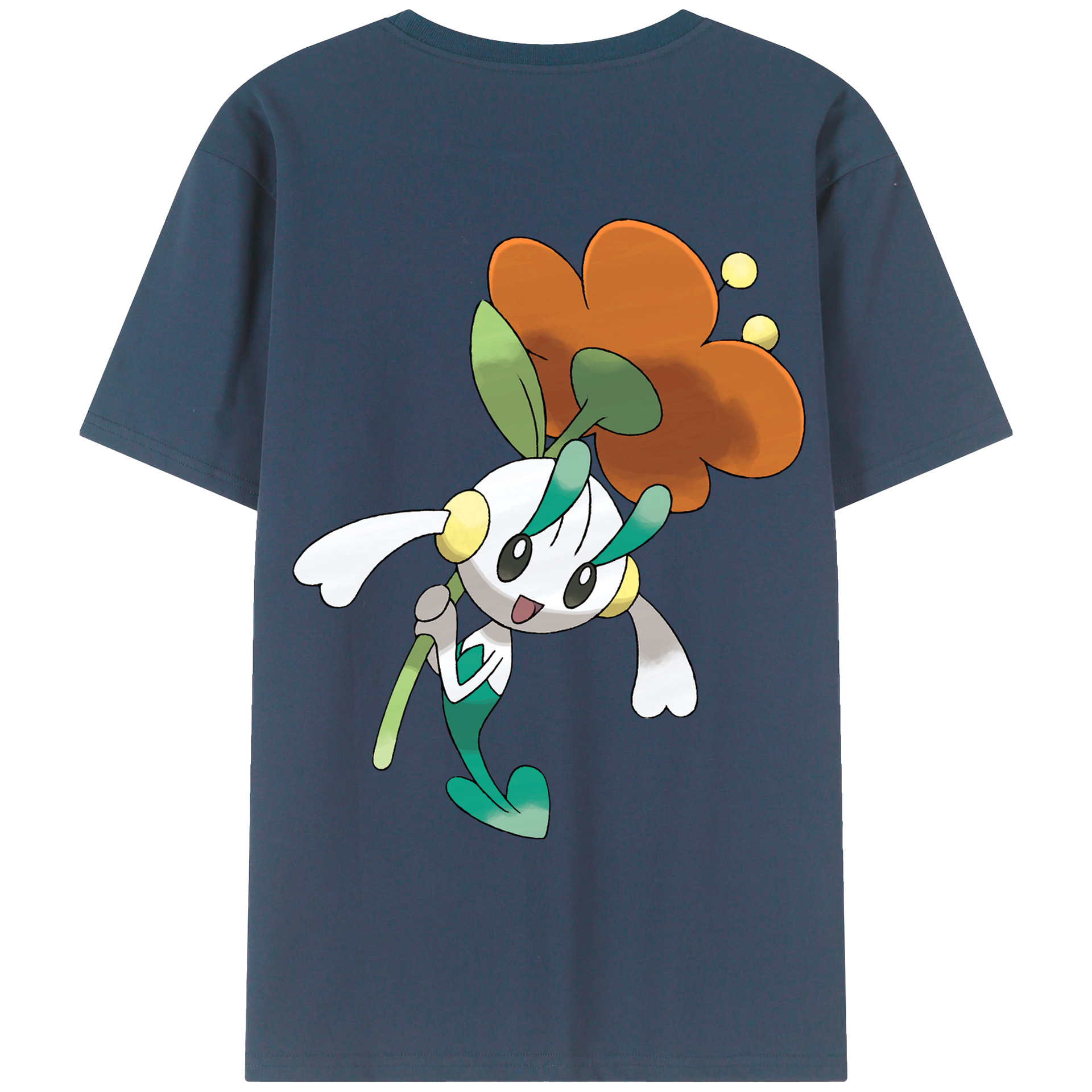 （画像用） ポケットモンスター Pokémon 綿100％ メンズ半袖Tシャツ（バックプリント） 通気性