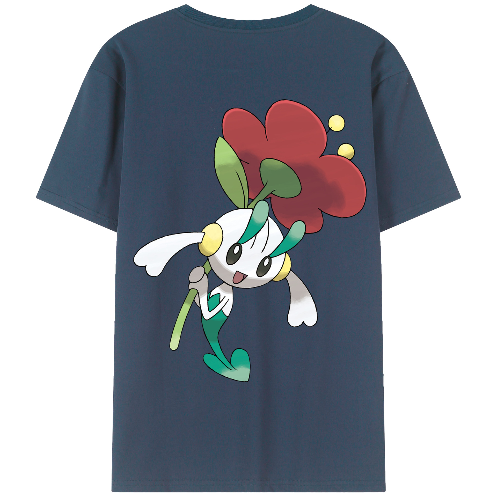（画像用） ポケットモンスター Pokémon 綿100％ メンズ半袖Tシャツ（バックプリント） 通気性