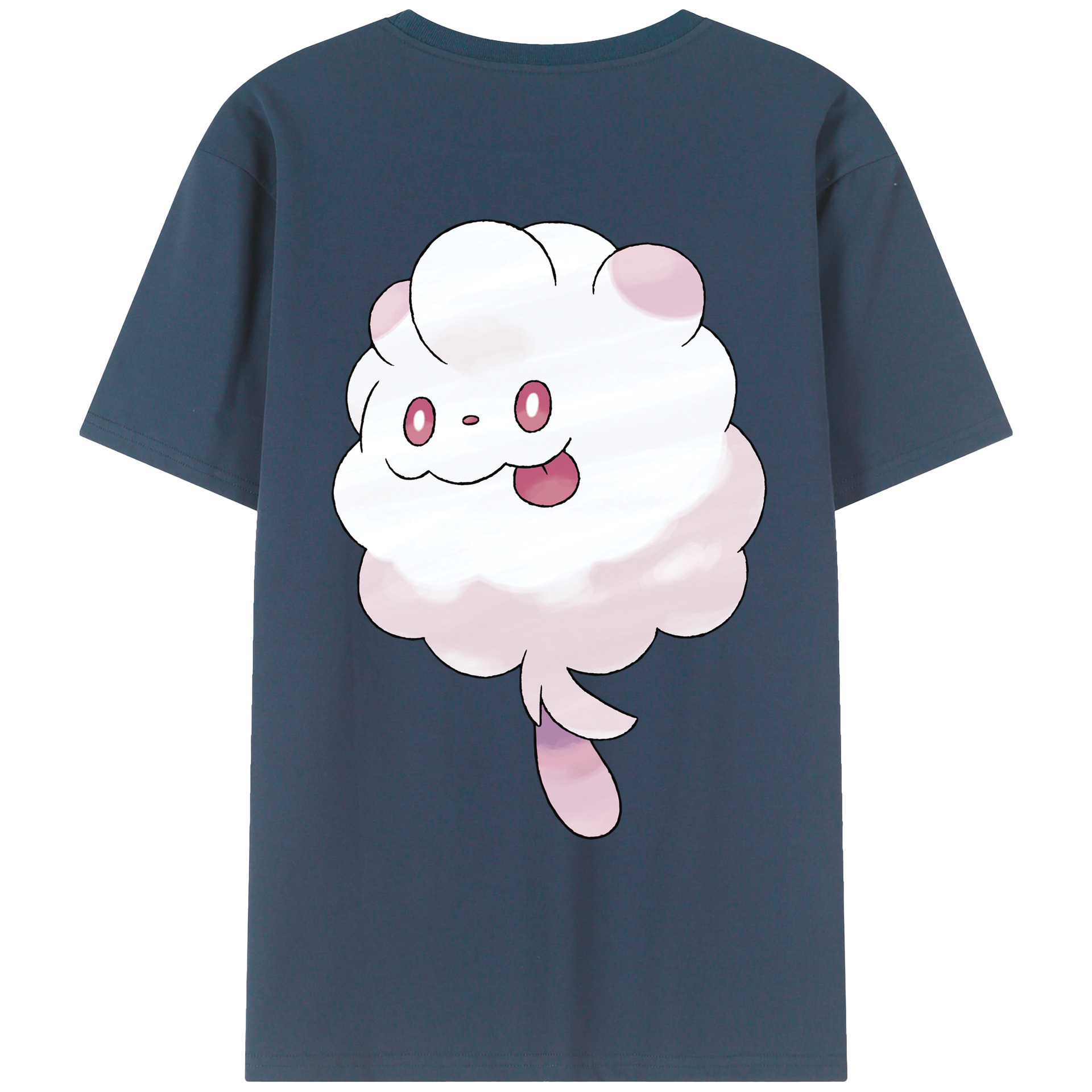 （画像用） ポケットモンスター Pokémon 綿100％ メンズ半袖Tシャツ（バックプリント） 通気性