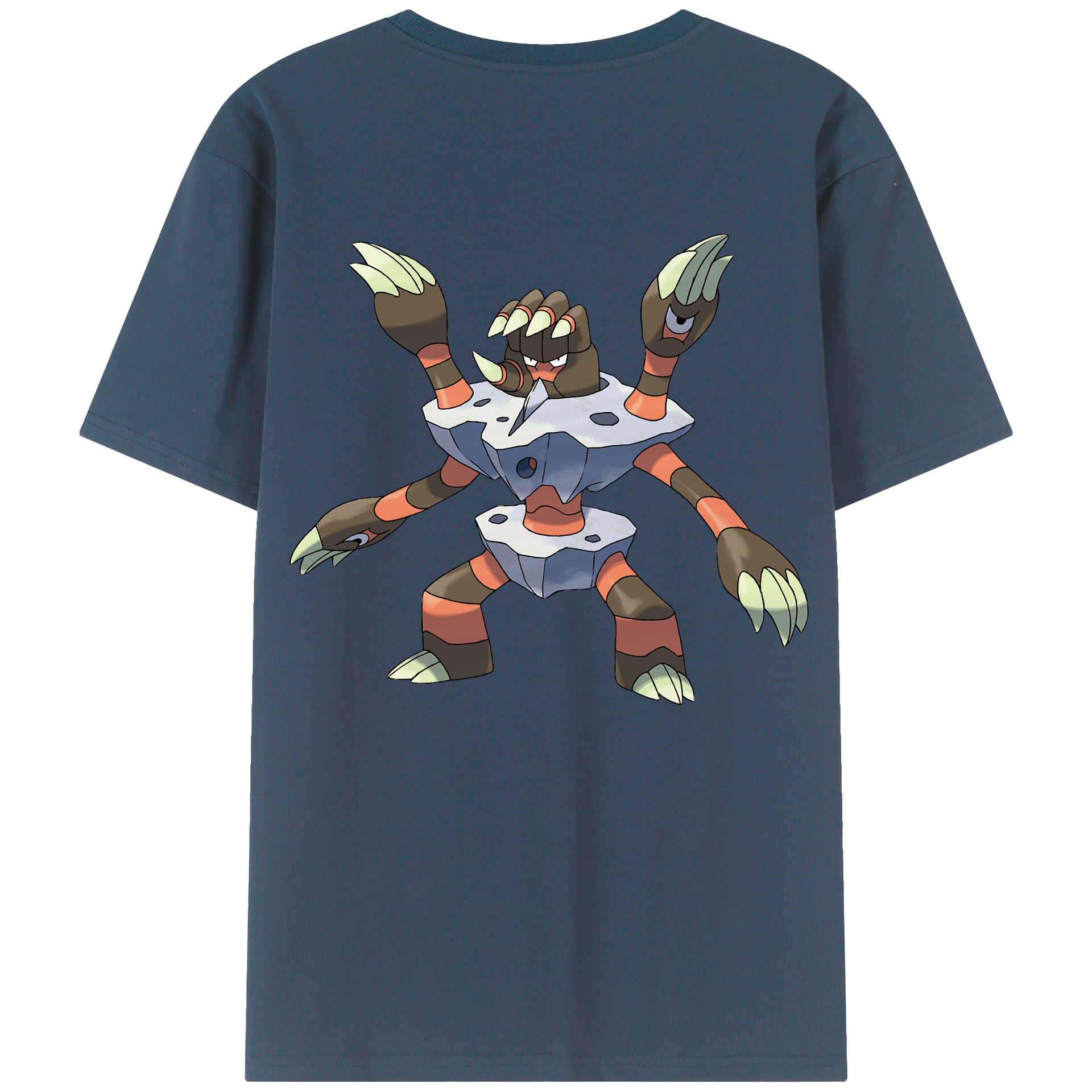 （画像用） ポケットモンスター Pokémon 綿100％ メンズ半袖Tシャツ（バックプリント） 通気性