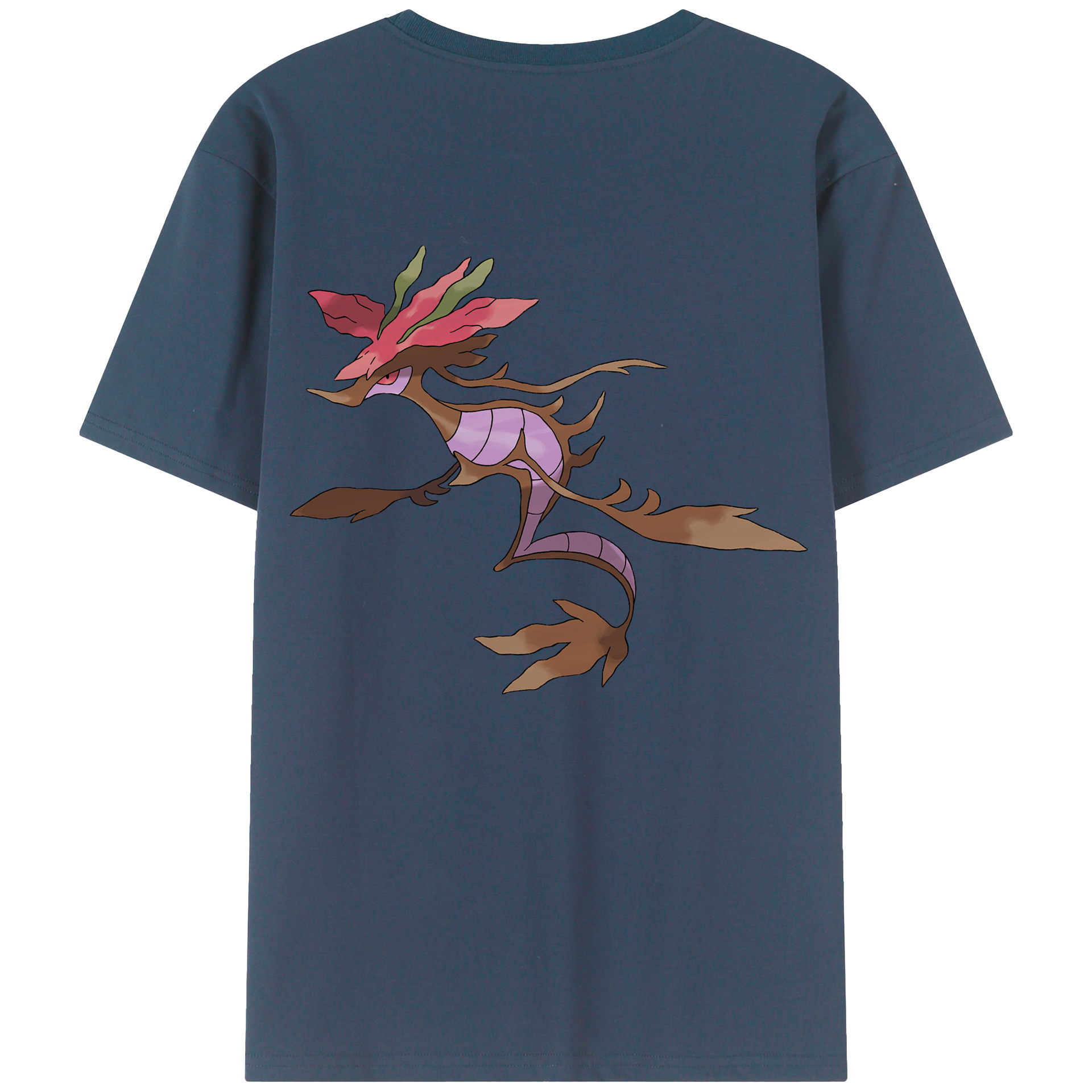 （画像用） ポケットモンスター Pokémon 綿100％ メンズ半袖Tシャツ（バックプリント） 通気性