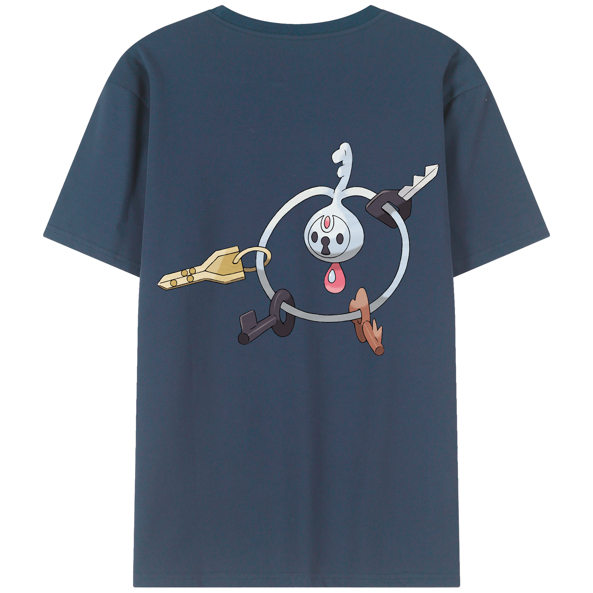 （画像用） ポケットモンスター Pokémon 綿100％ メンズ半袖Tシャツ（バックプリント） 通気性
