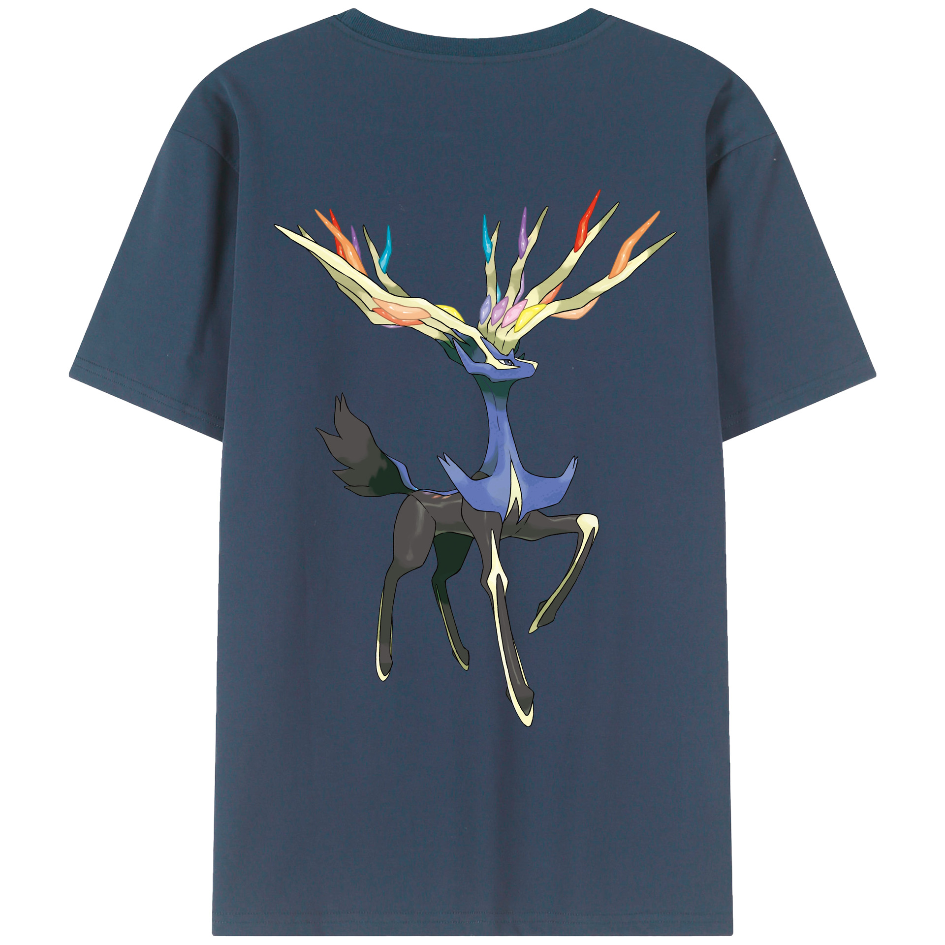 （画像用） ポケットモンスター Pokémon 綿100％ メンズ半袖Tシャツ（バックプリント） 通気性