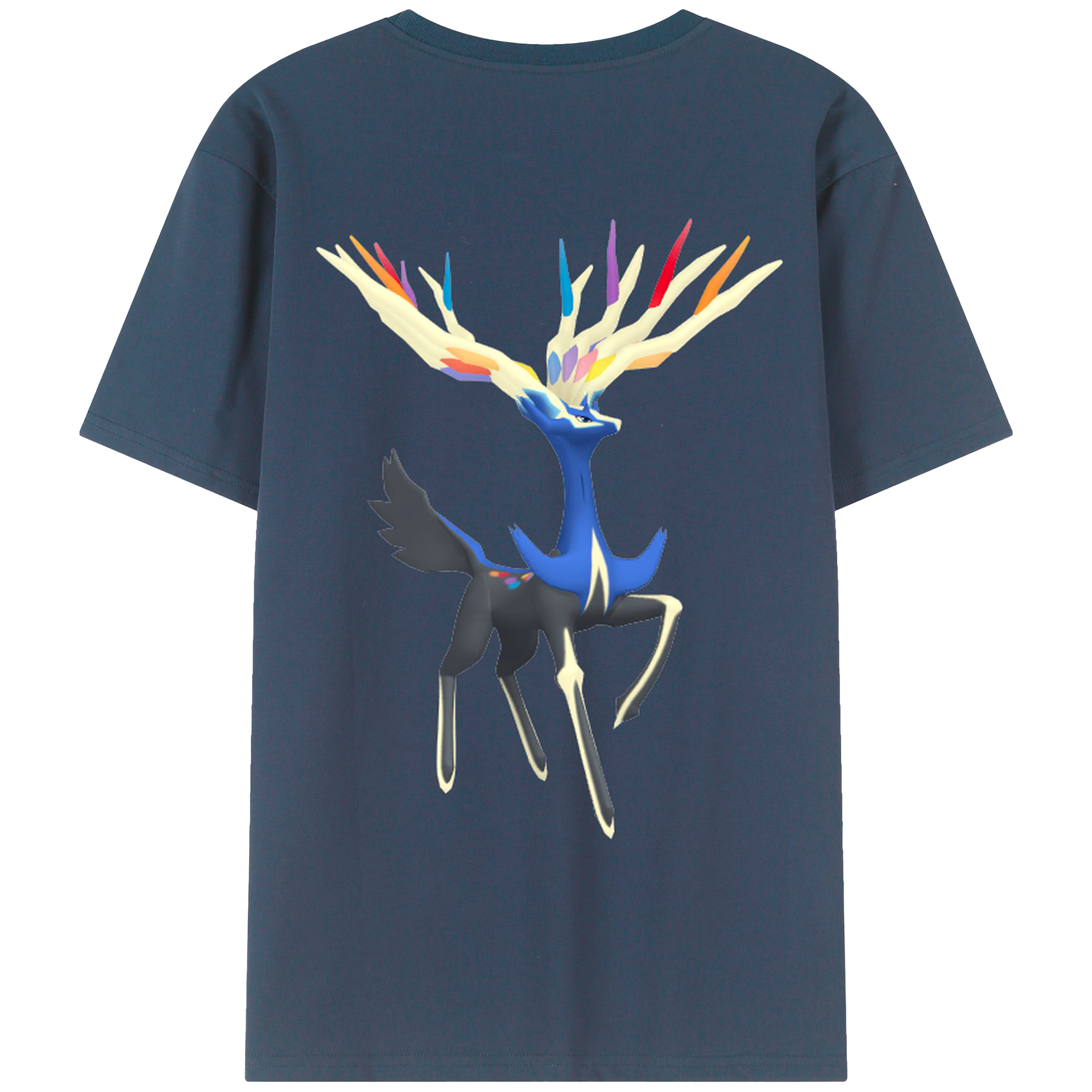 （画像用） ポケットモンスター Pokémon 綿100％ メンズ半袖Tシャツ（バックプリント） 通気性
