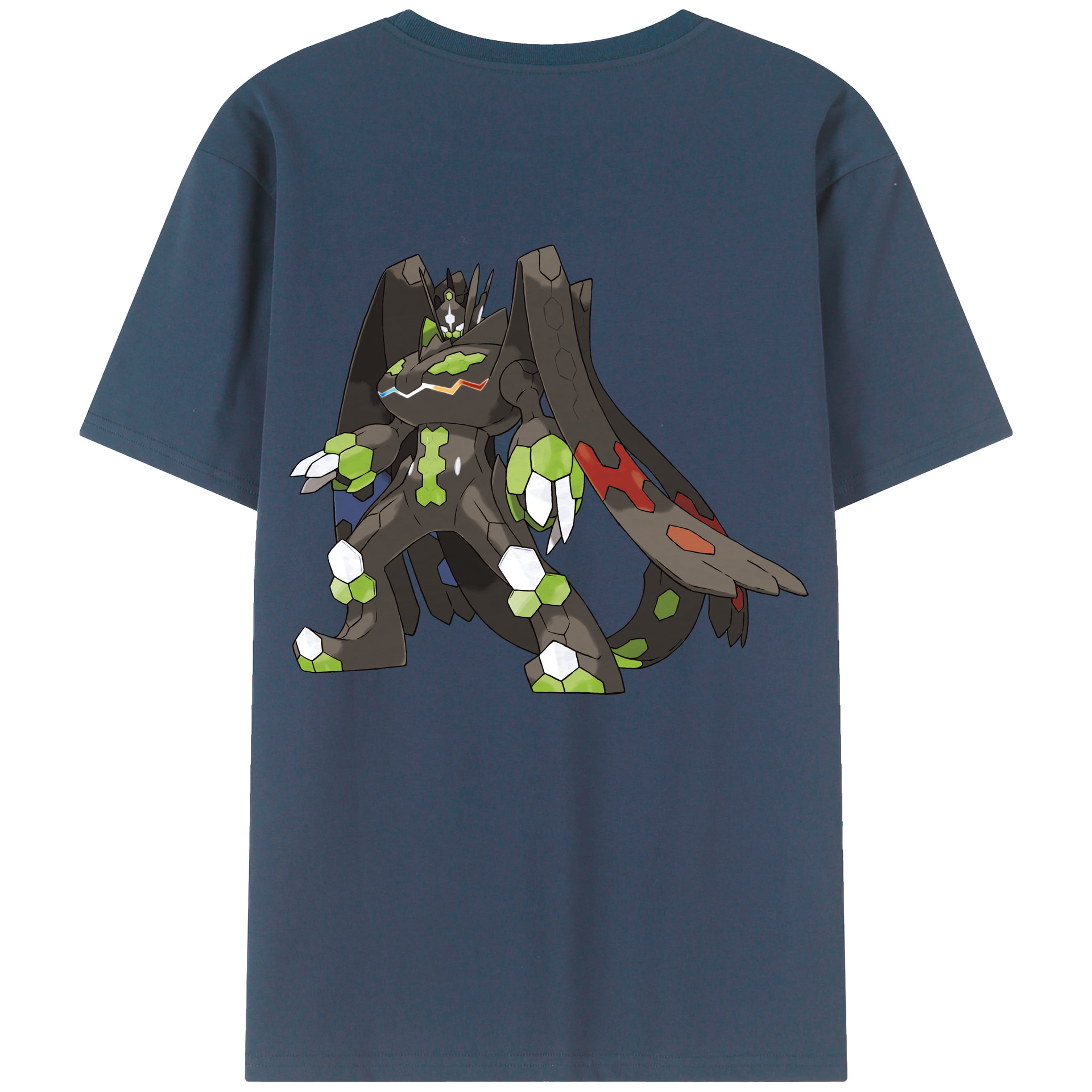 （画像用） ポケットモンスター Pokémon 綿100％ メンズ半袖Tシャツ（バックプリント） 通気性